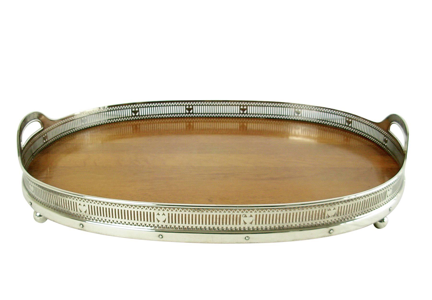 Large Antique Gorham Silver Tea or Serving Tray, American Late 19th Century In Excellent Condition In San Francisco, CA