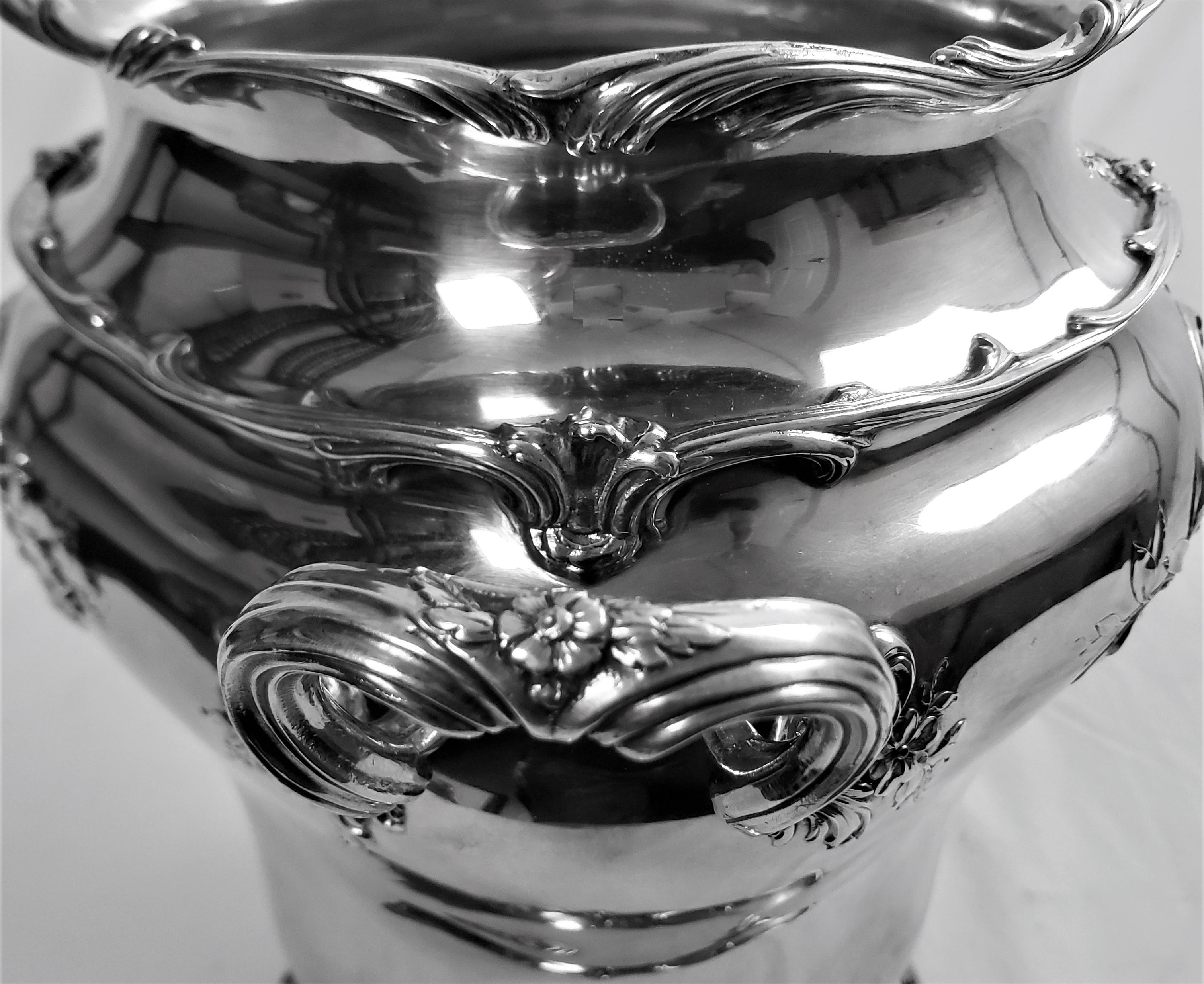 Large Antique Gorham Sterling Silver Champagne Bucket or Wine Chiller 6