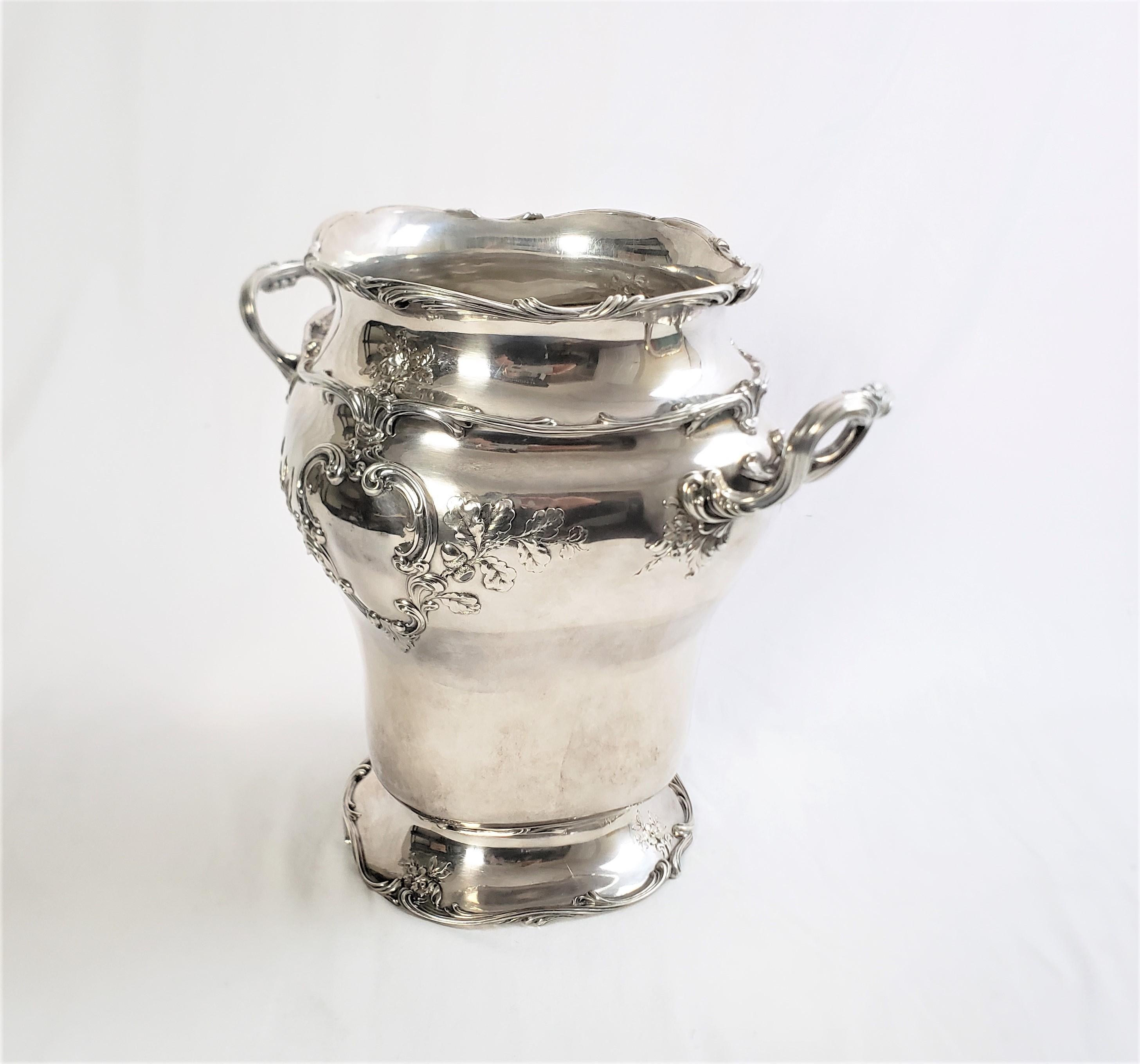 Edwardian Large Antique Gorham Sterling Silver Champagne Bucket or Wine Chiller