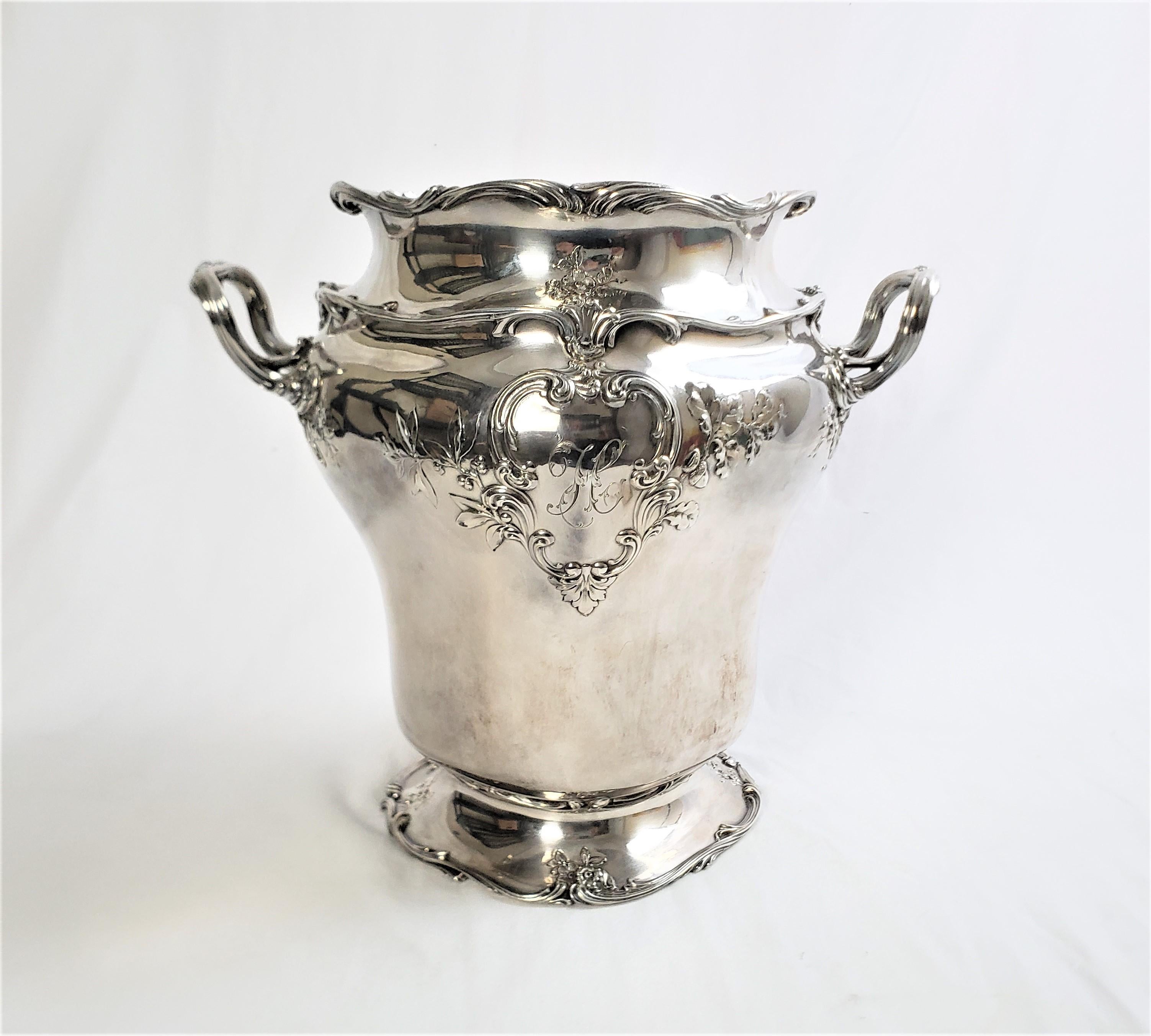 Machine-Made Large Antique Gorham Sterling Silver Champagne Bucket or Wine Chiller