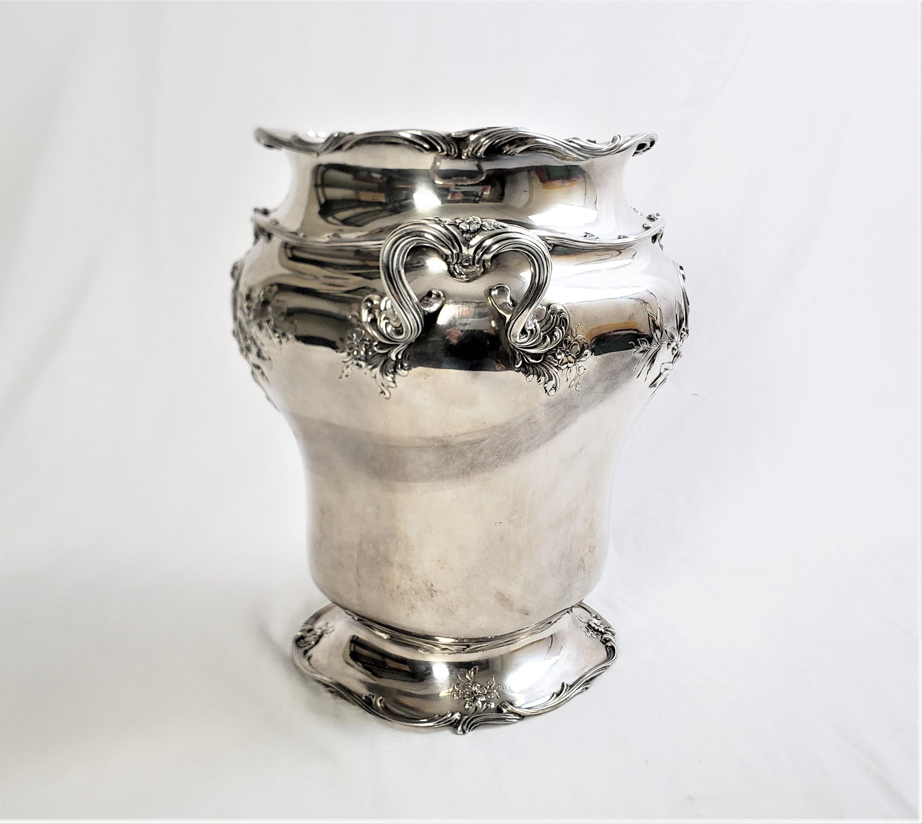 Large Antique Gorham Sterling Silver Champagne Bucket or Wine Chiller In Good Condition In Hamilton, Ontario
