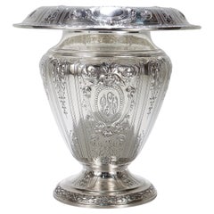 Large Antique Gorham Sterling Silver Maintenon Pattern Flower Vase