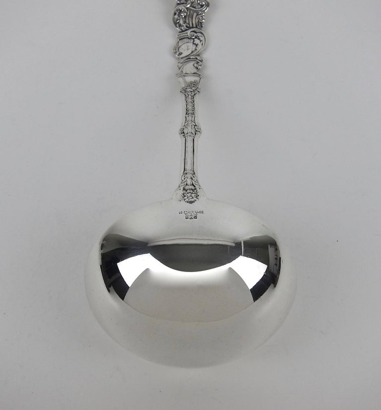 Large Antique Gorham Versailles Sterling Silver Soup Ladle For Sale at