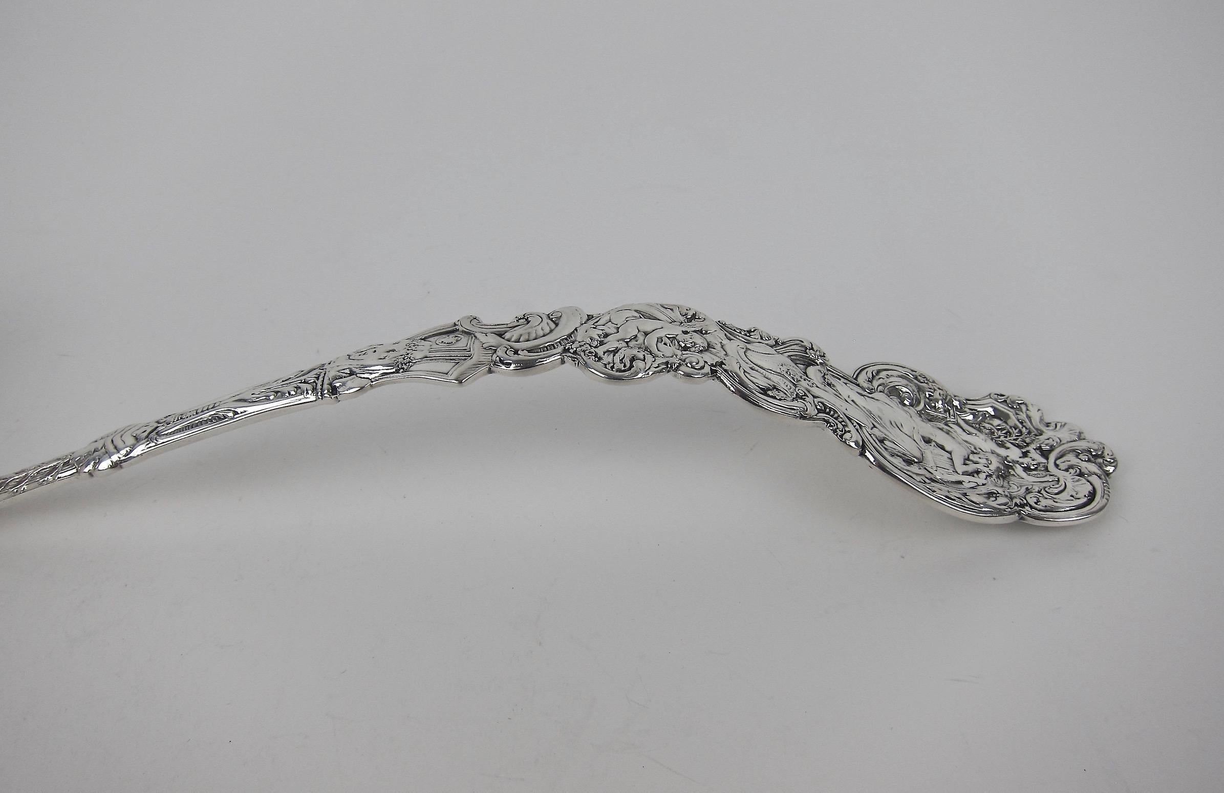 Large Antique Gorham Sterling Silver Soup Ladle, Versailles by Antoine Heller 6