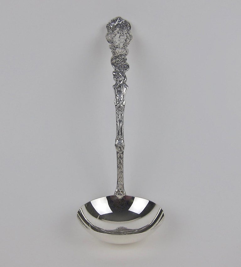 Large Antique Gorham Versailles Sterling Silver Soup Ladle For Sale at