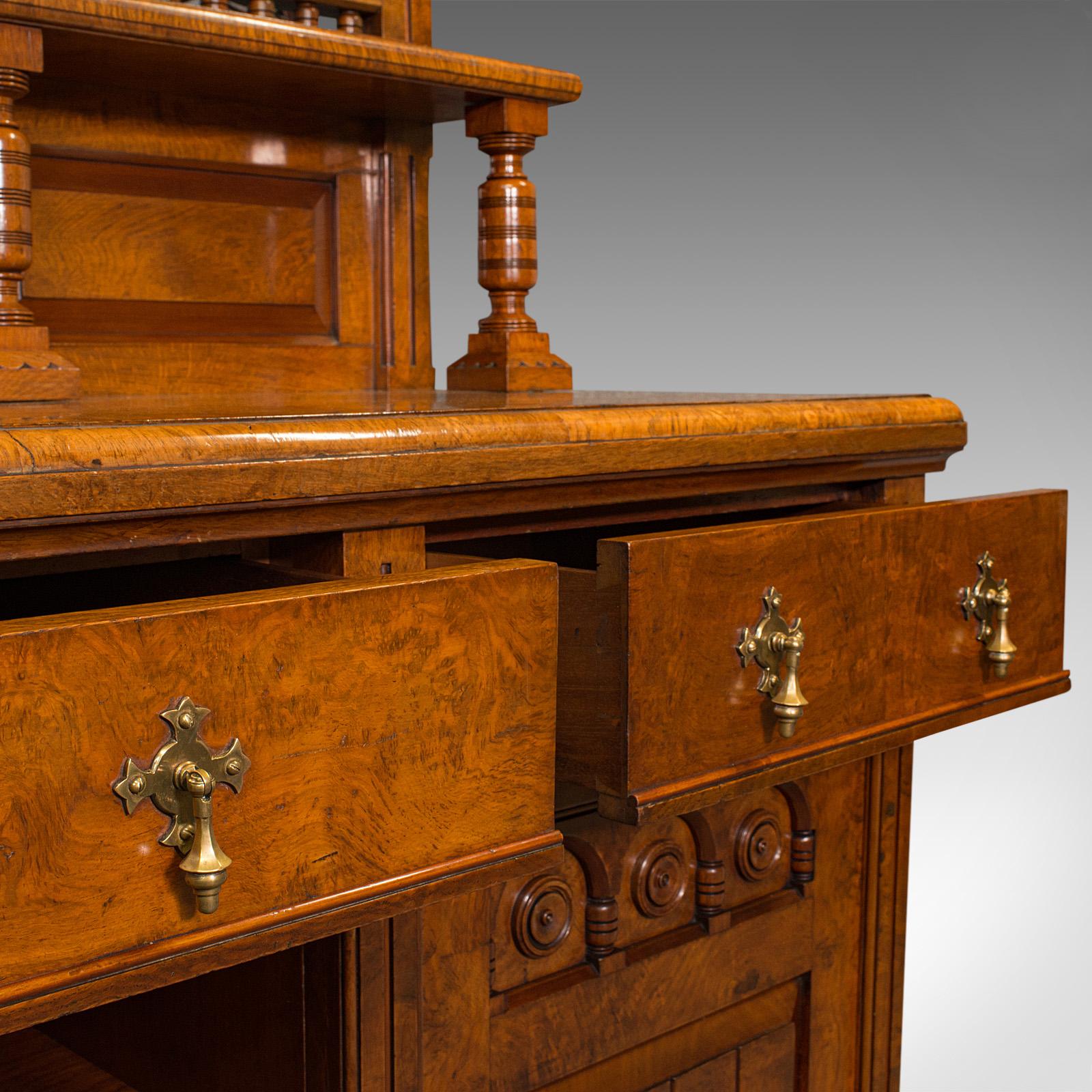 Large Antique Grand Sideboard, Scottish, Oak, Buffet Cabinet, Victorian, C.1860 For Sale 4