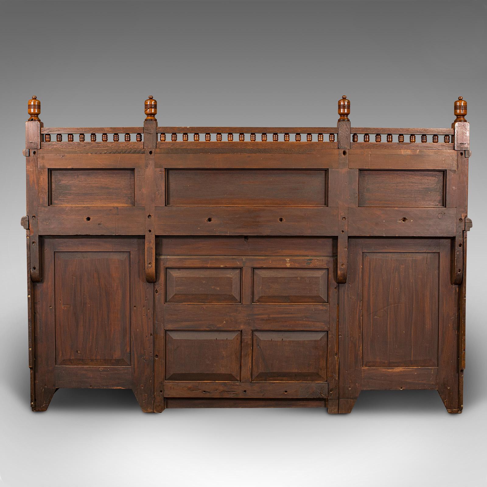 Large Antique Grand Sideboard, Scottish, Oak, Buffet Cabinet, Victorian, C.1860 In Good Condition For Sale In Hele, Devon, GB