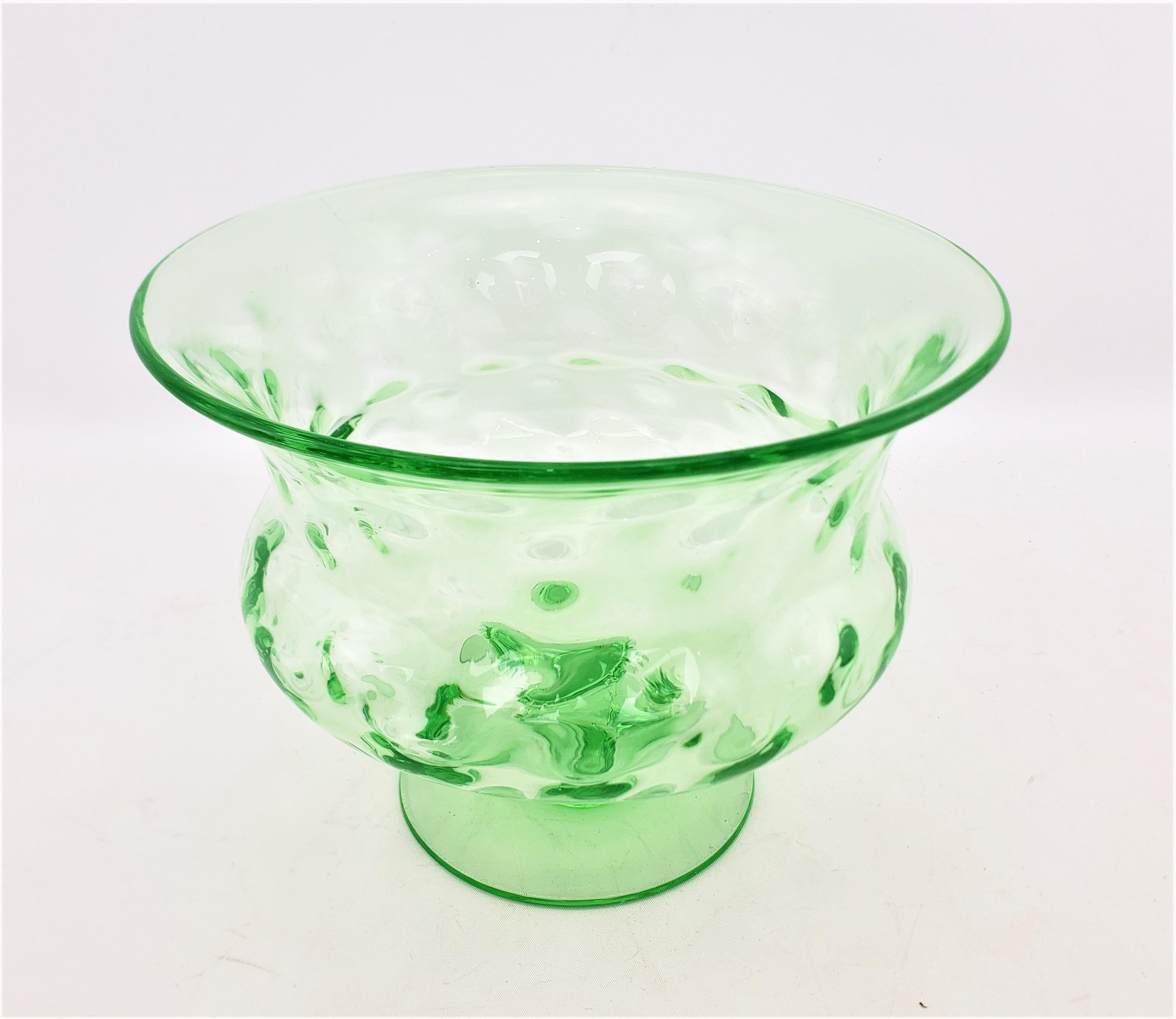 green uranium glass bowl