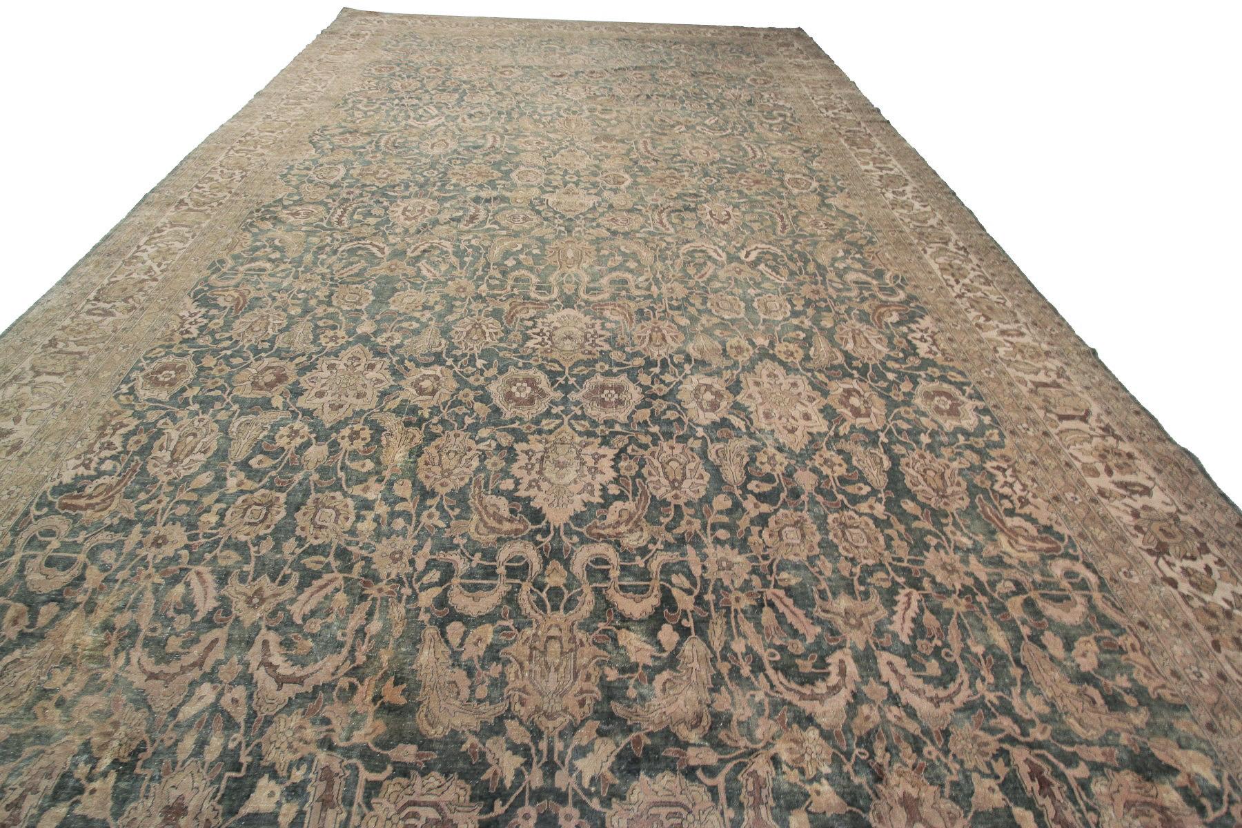 Wool Large Antique Haji Jalili Rug Antique Persian Rug Geometric Overall 1890