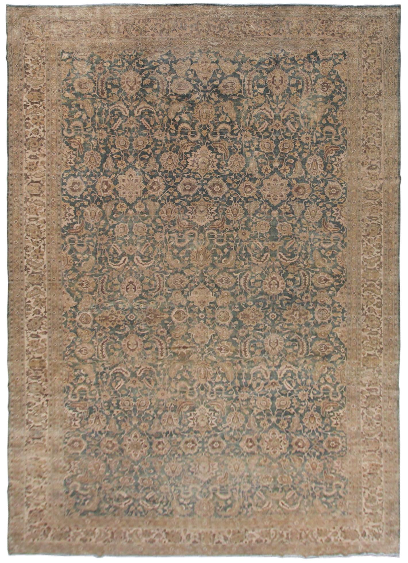 Large Antique Haji Jalili Rug Antique Persian Rug Geometric Overall 1890 2