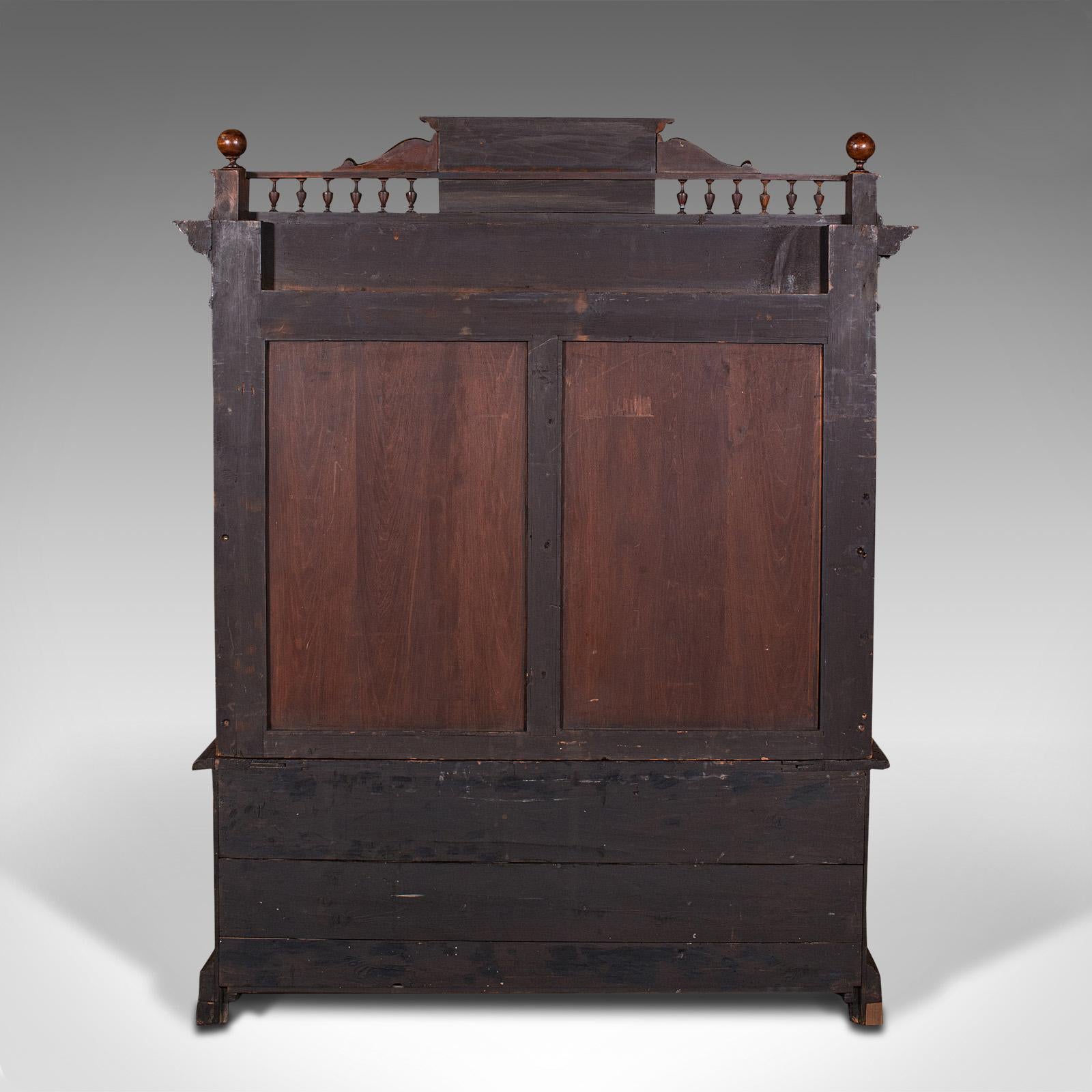 Large Antique Hall Settle, Italian, Pine, Walnut, Bench, Pew, Victorian, C.1850 For Sale 1