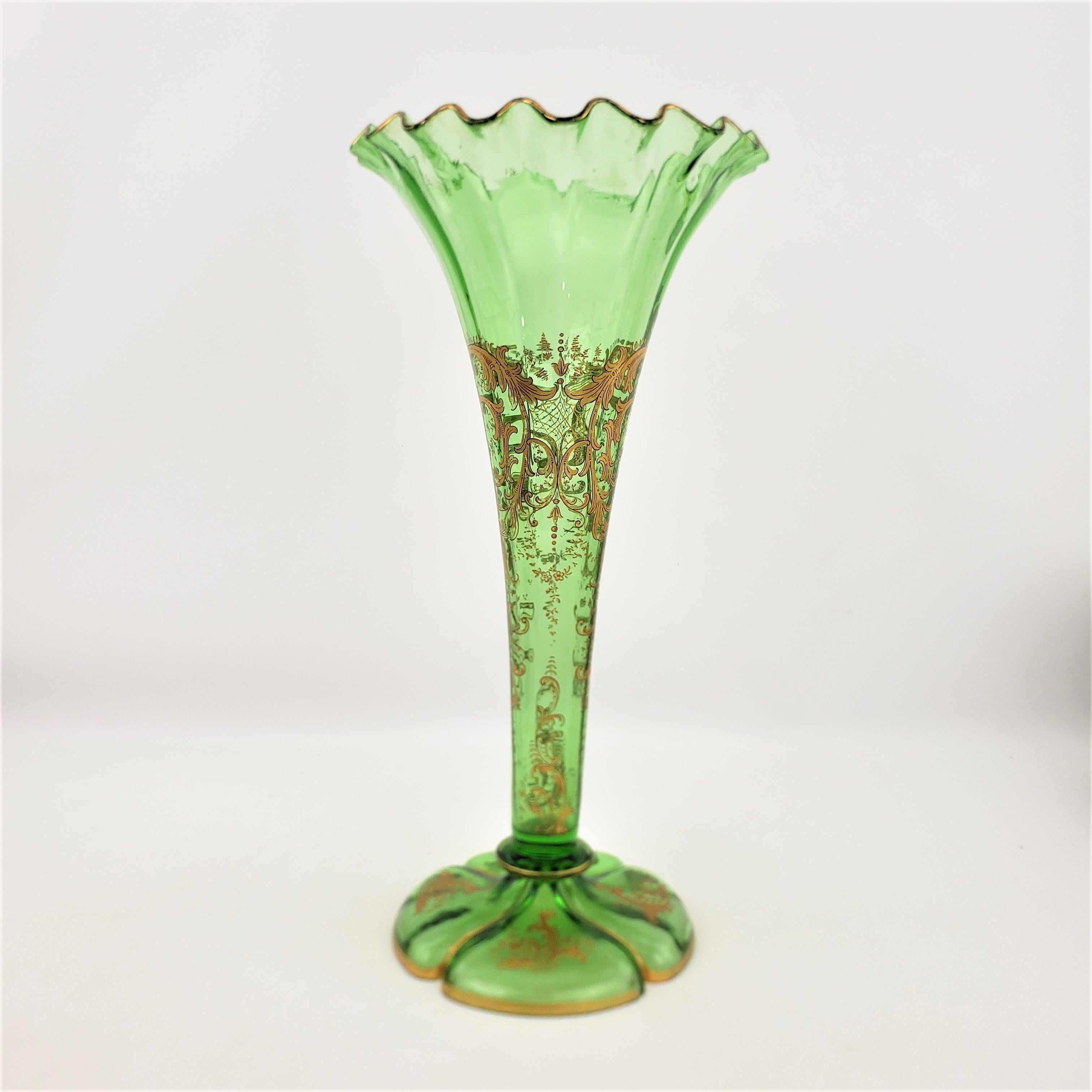 green glass vase vintage