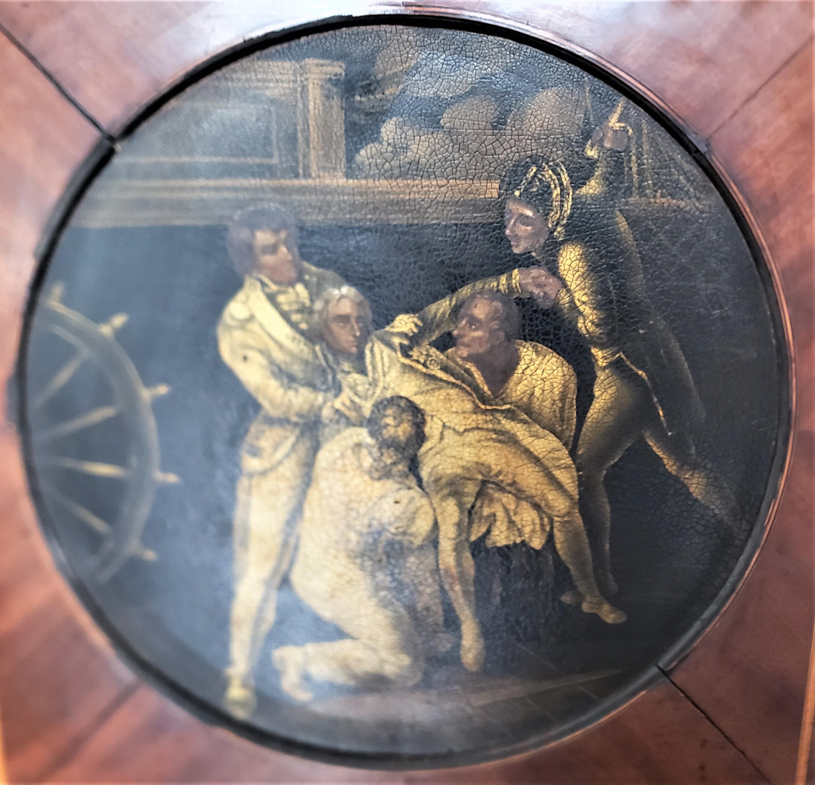 Grande horloge ancienne de grand-père anglaise peinte à la main commémorant Lord Nelson en vente 3