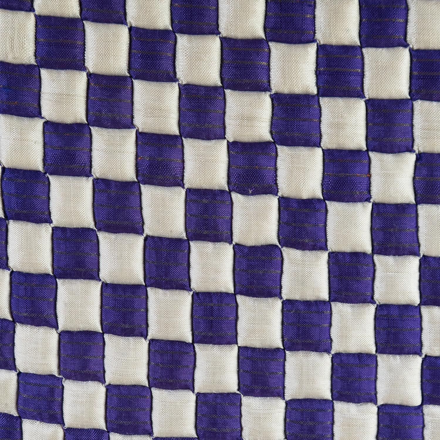Grande courtepointe ancienne cousue à la main, design en damier, début du 20ème siècle en vente 1