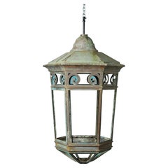 Large Antique Hanging Lantern