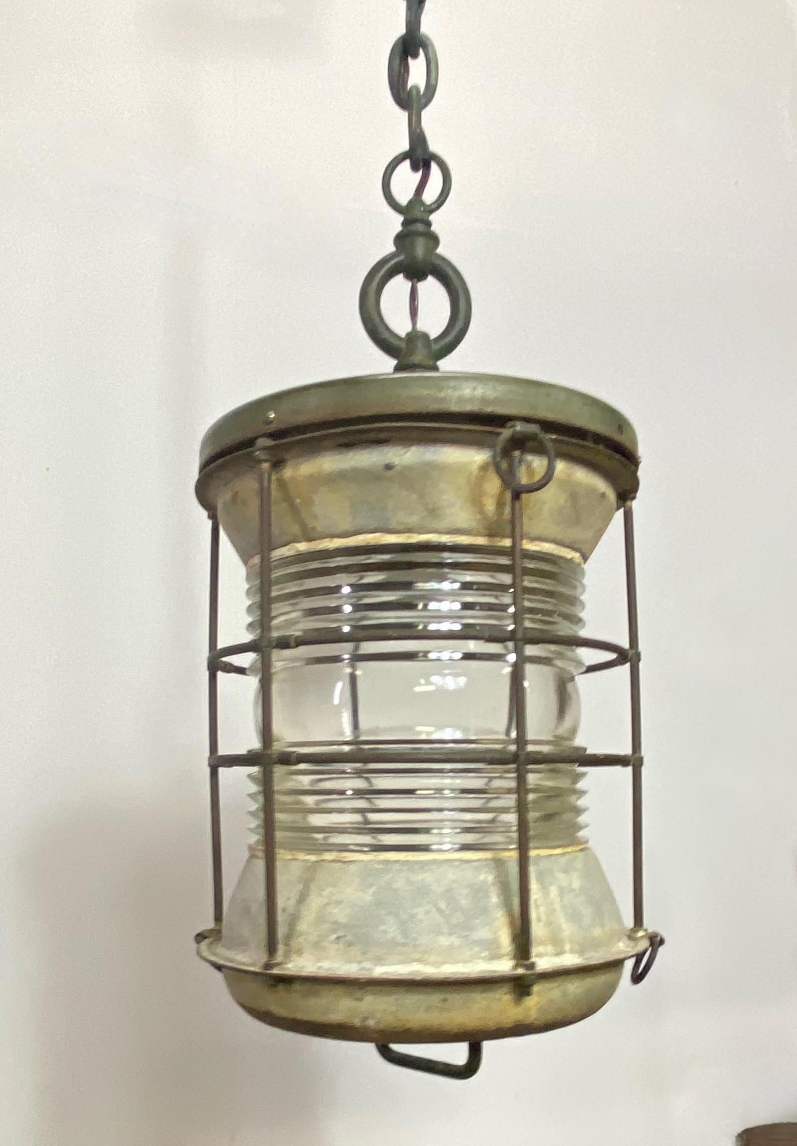 Industrial Large Antique Hanging Ship Lantern Pendant Light Fixture