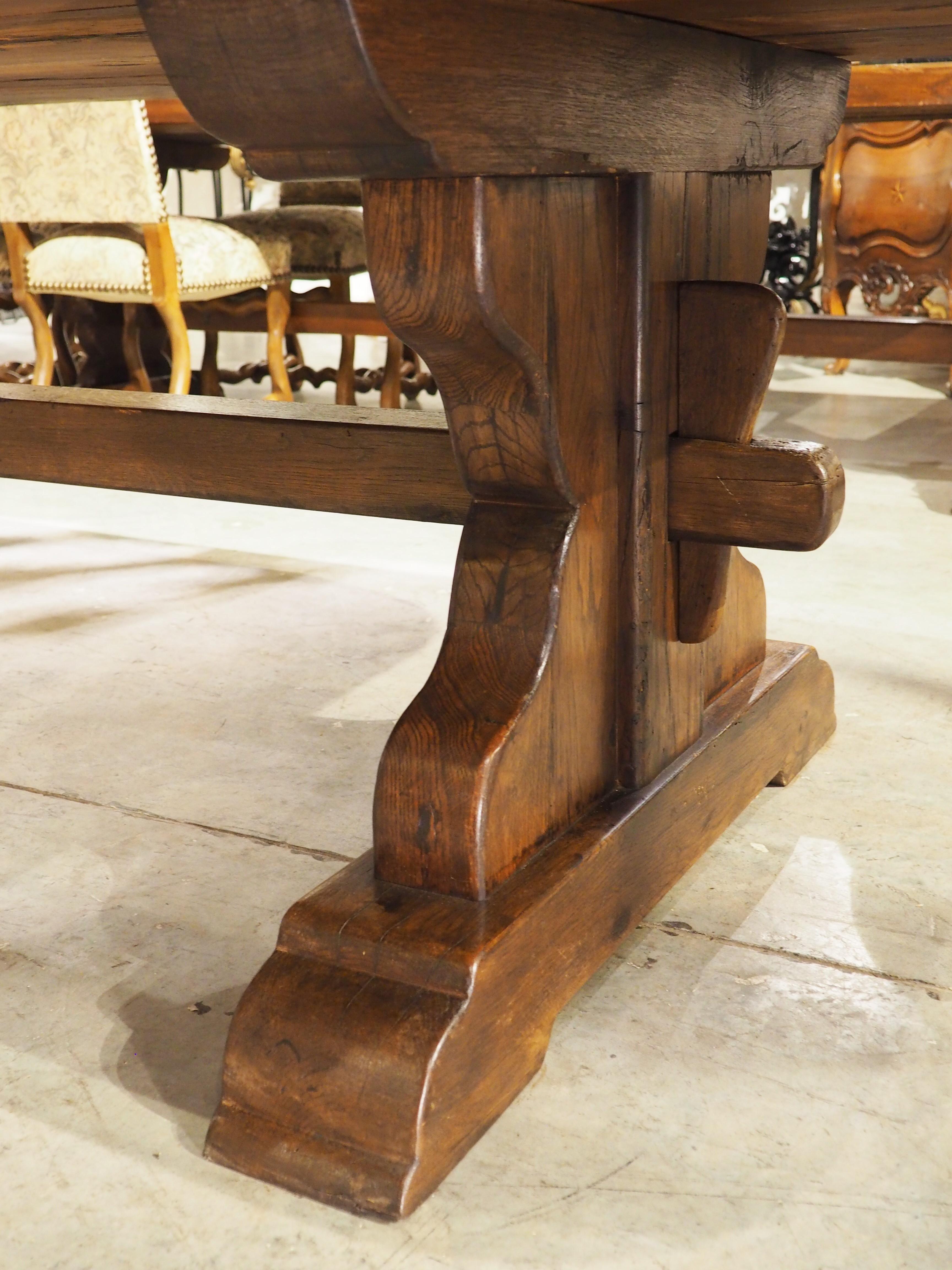 Large Antique Heavy French Oak Dining Table, Circa 1900 2