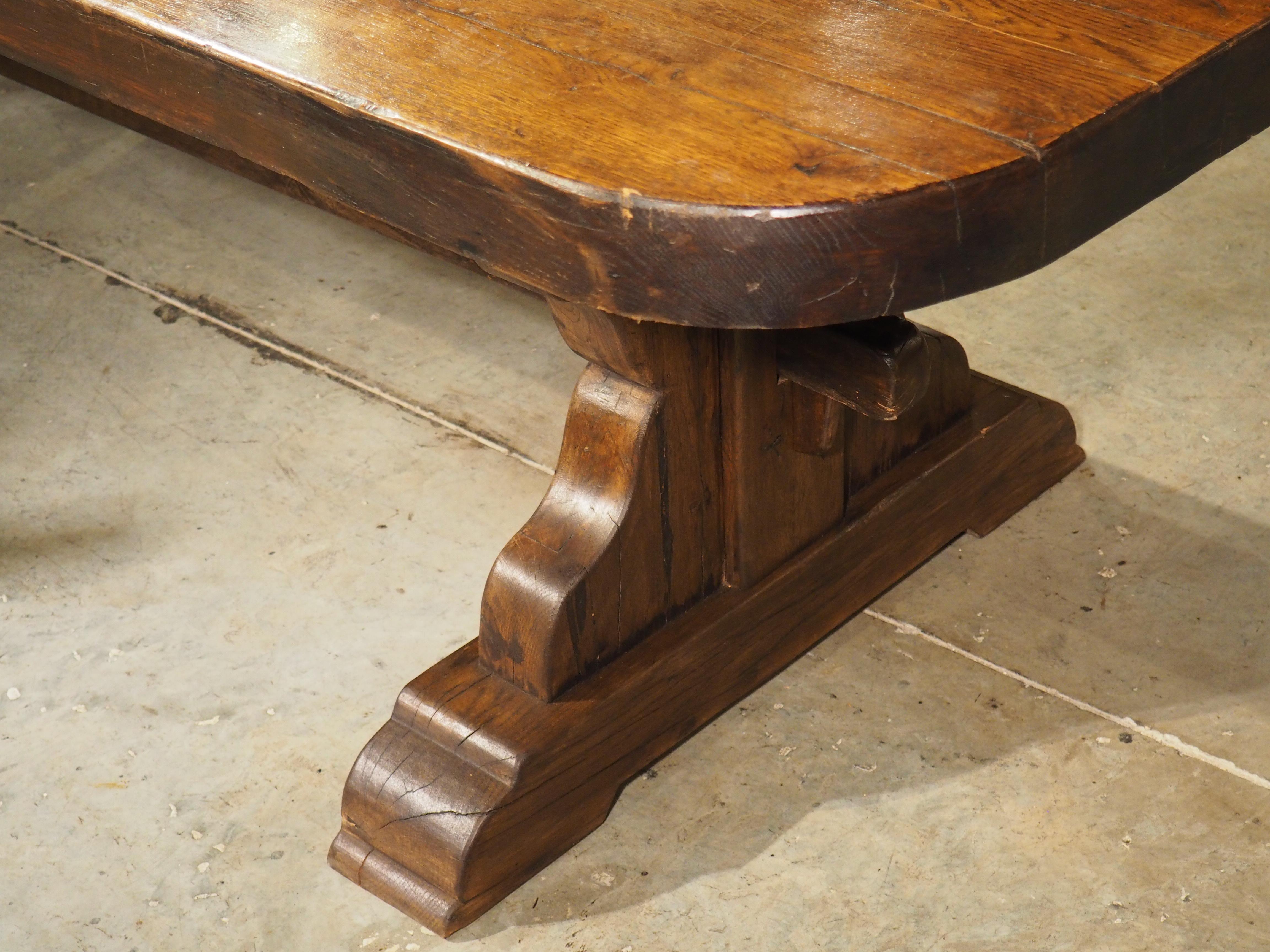 Large Antique Heavy French Oak Dining Table, Circa 1900 4