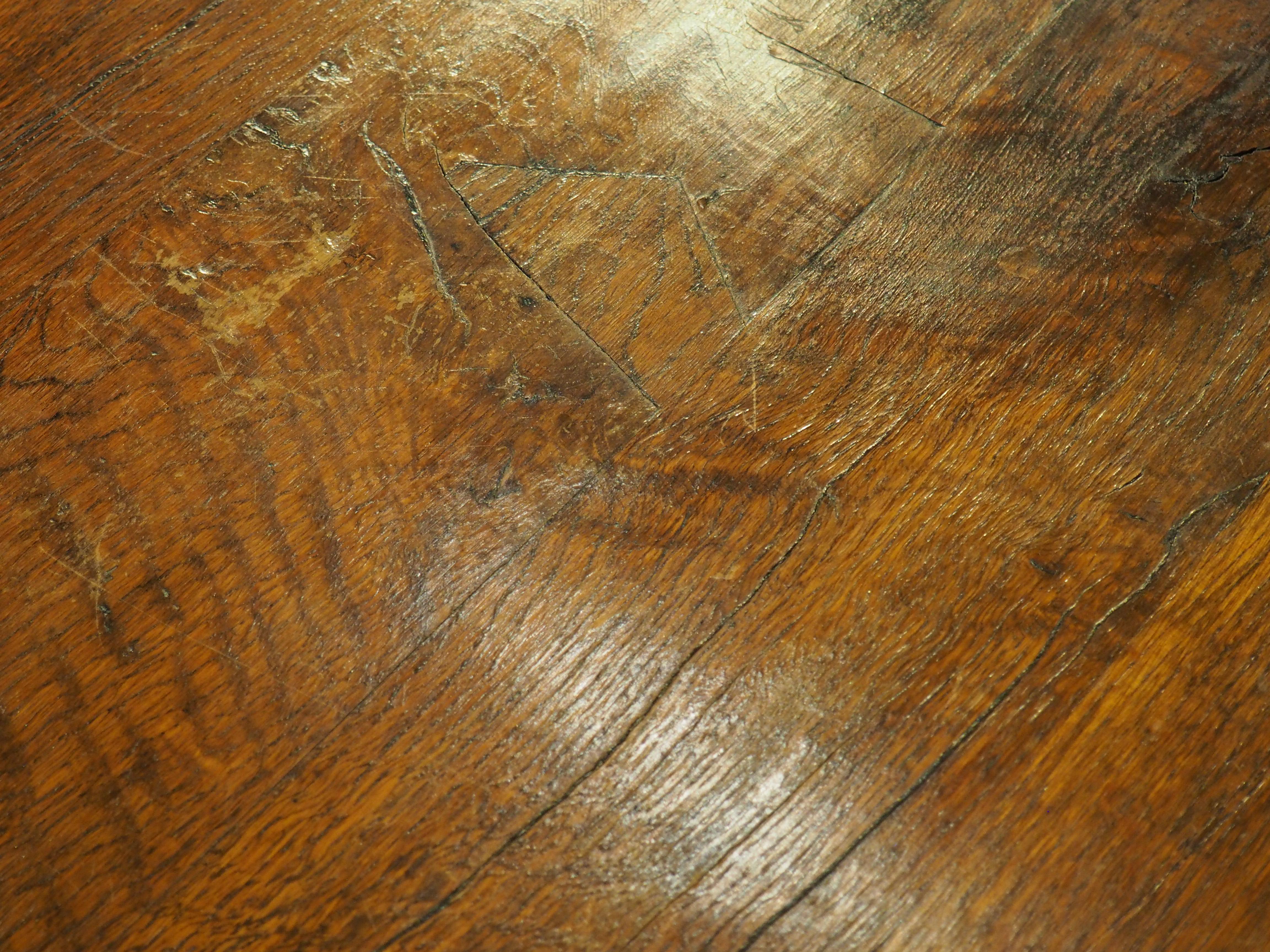 Large Antique Heavy French Oak Dining Table, Circa 1900 5