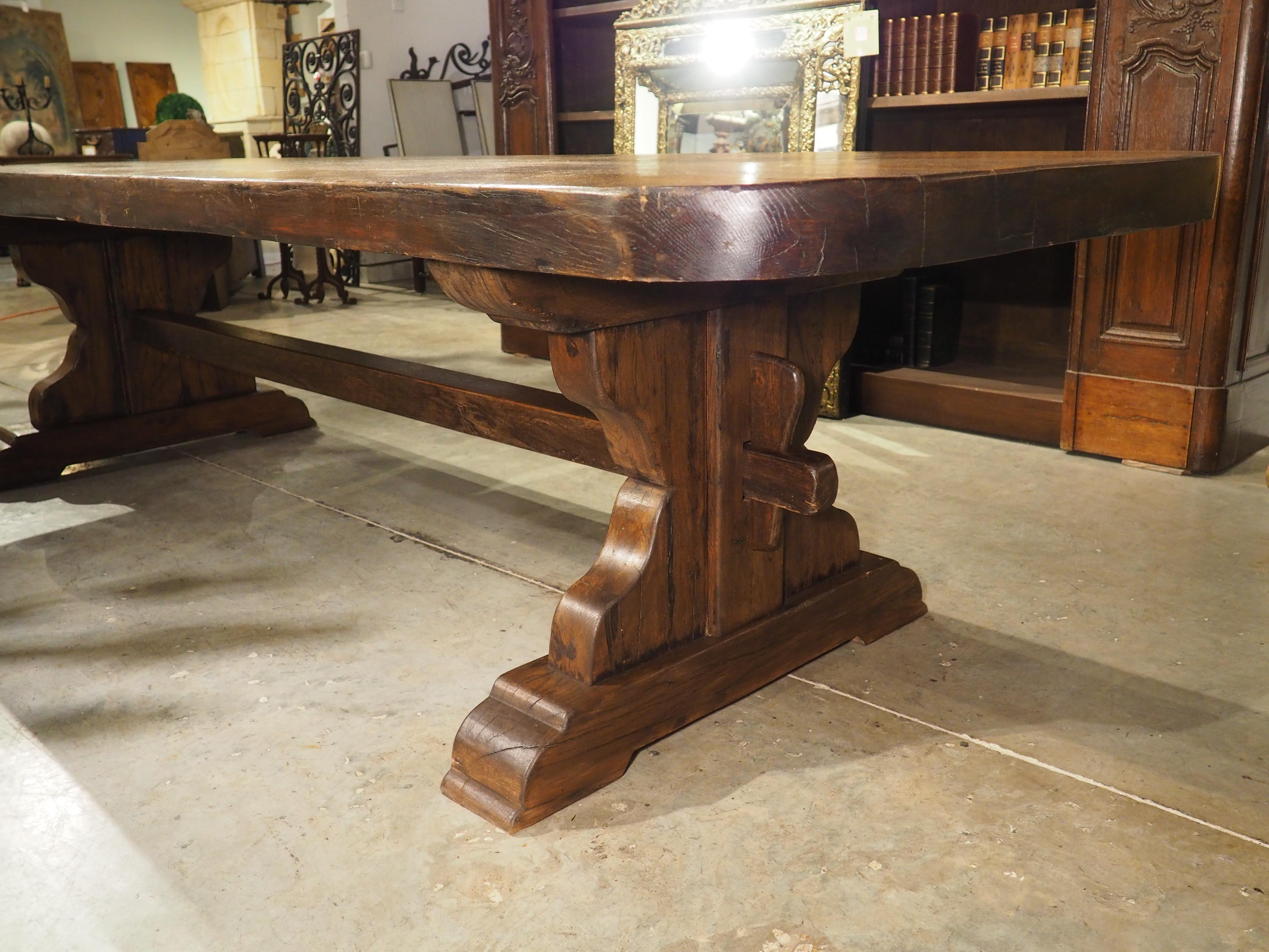 Large Antique Heavy French Oak Dining Table, Circa 1900 6