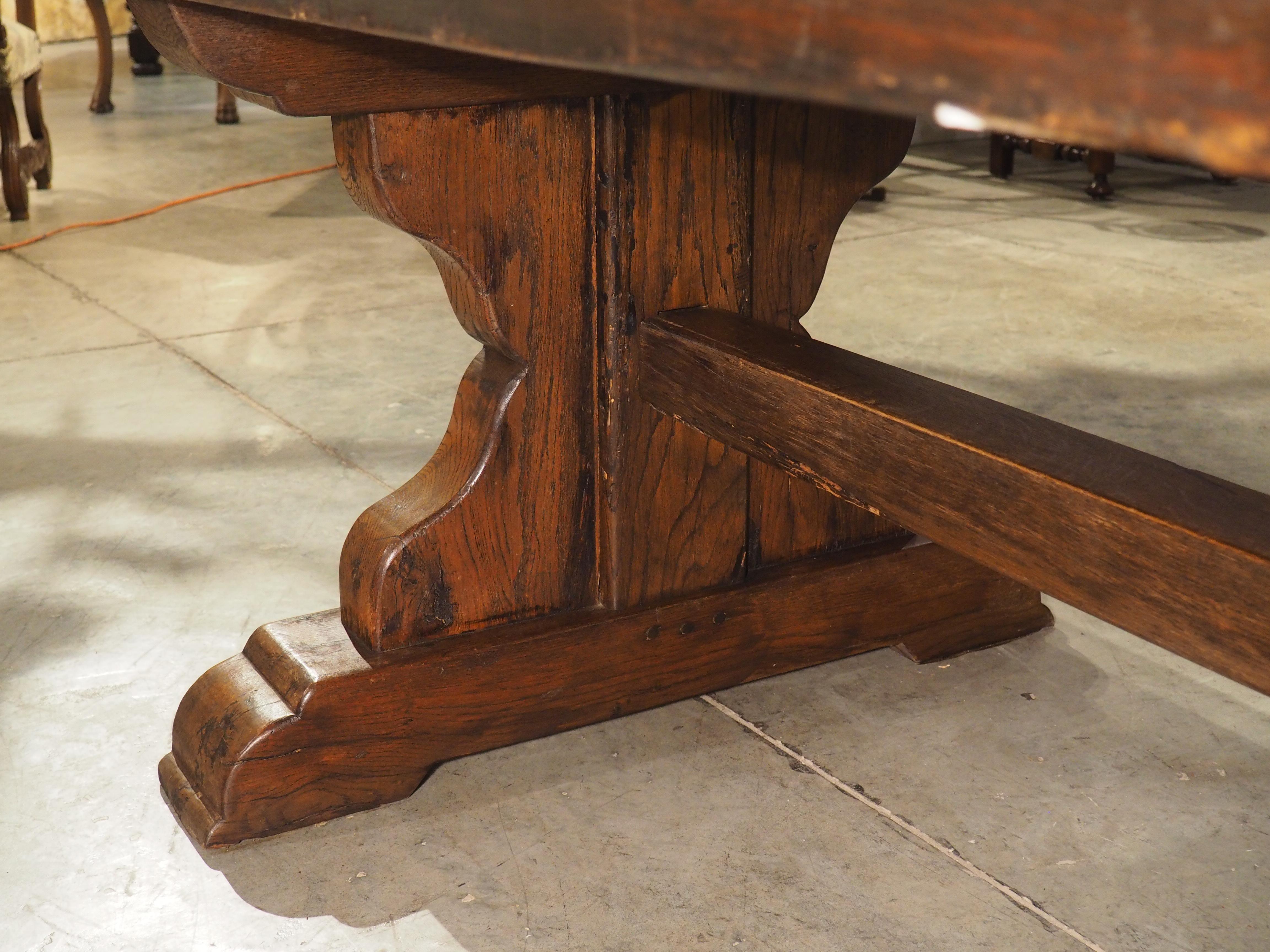 Large Antique Heavy French Oak Dining Table, Circa 1900 7
