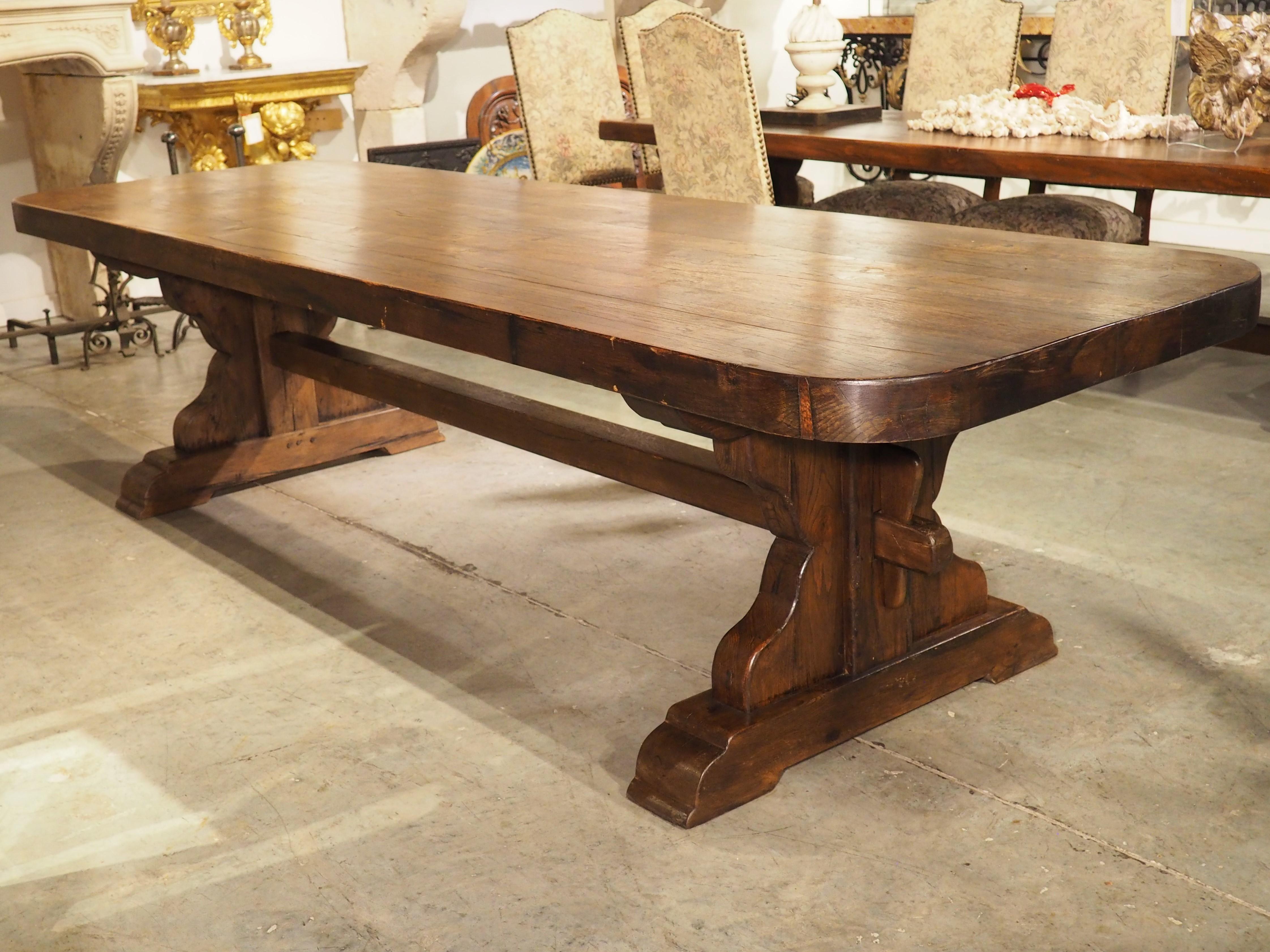 Large Antique Heavy French Oak Dining Table, Circa 1900 10