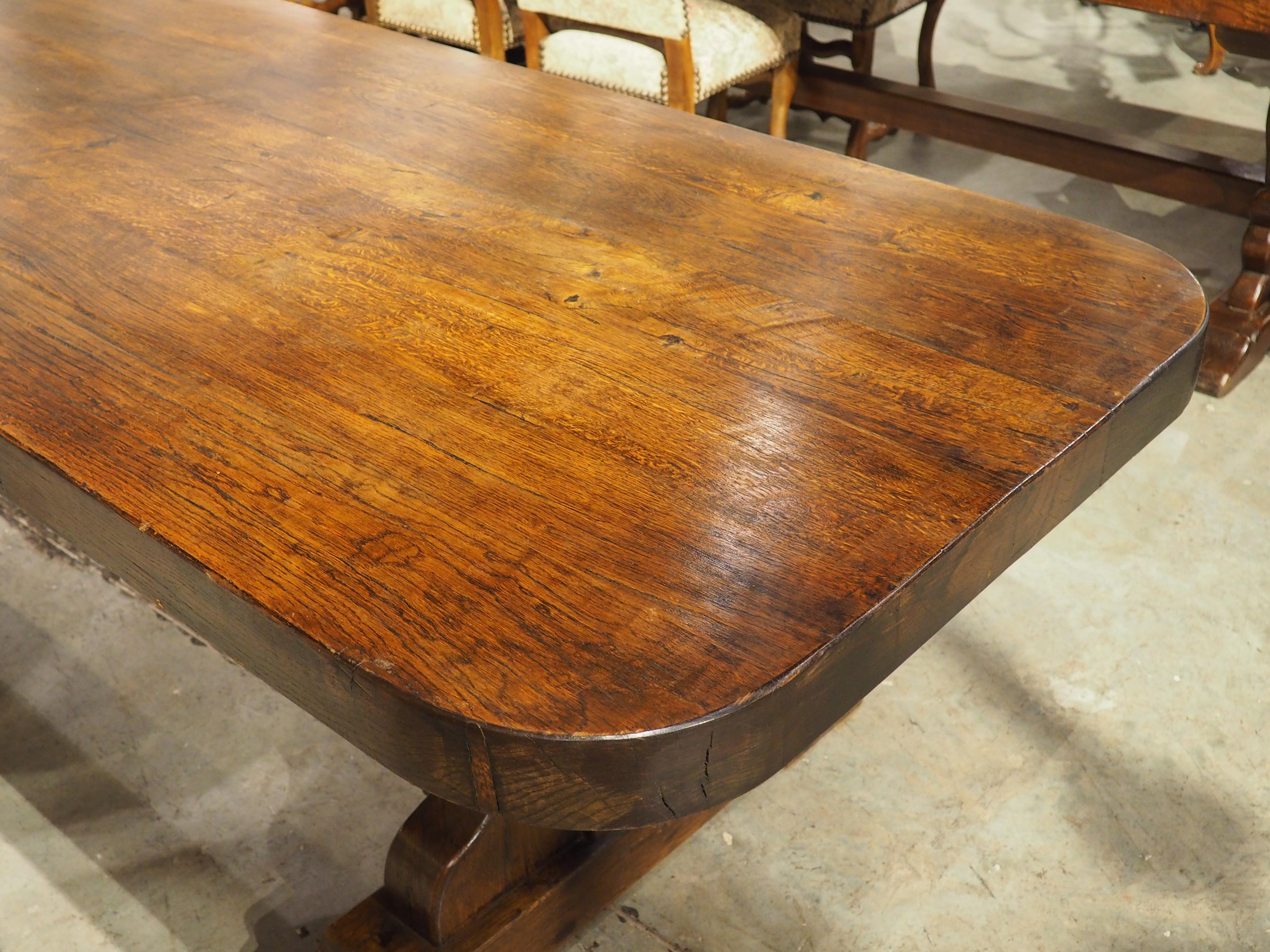 Large Antique Heavy French Oak Dining Table, Circa 1900 at 1stDibs