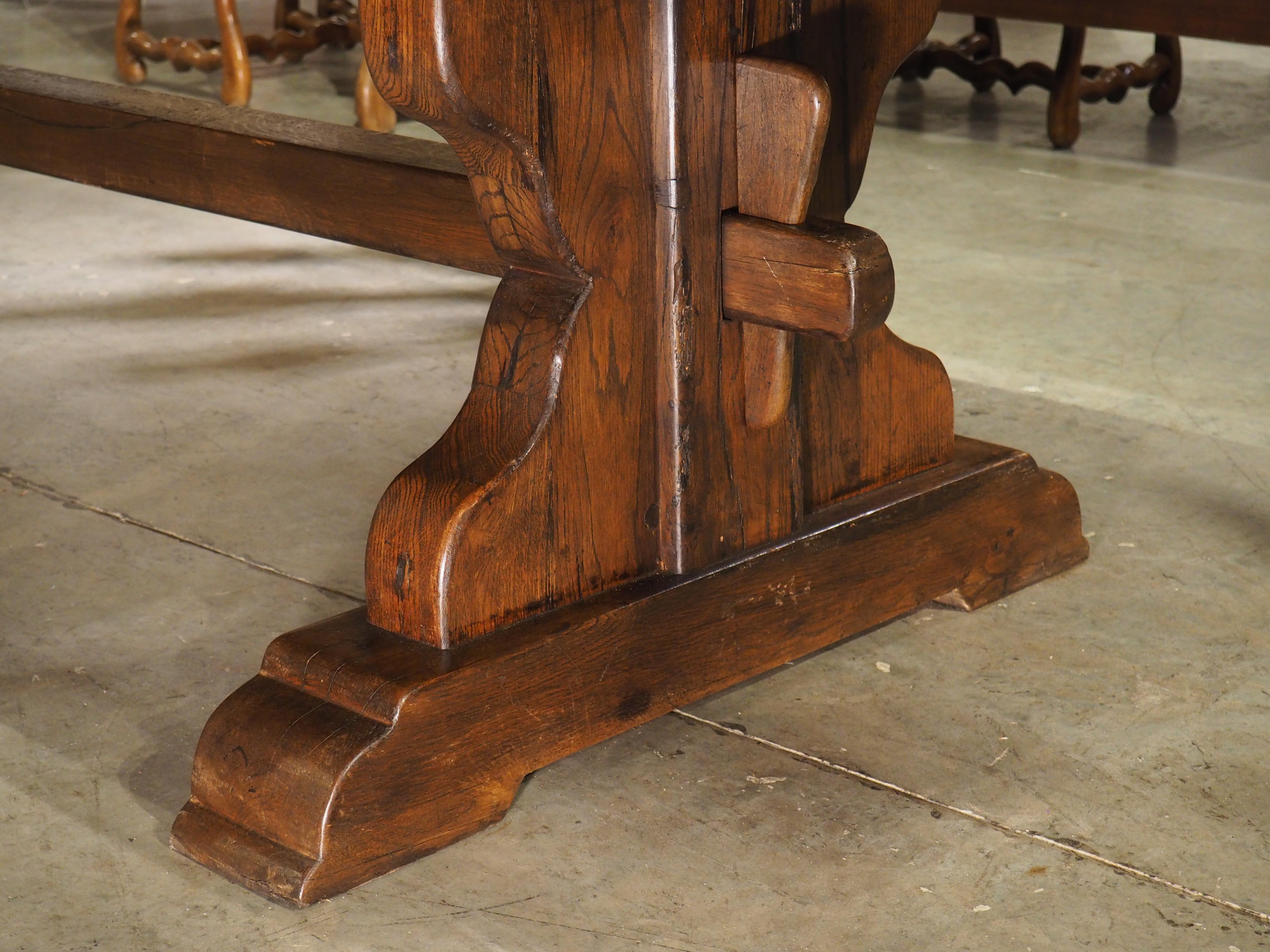 Early 20th Century Large Antique Heavy French Oak Dining Table, Circa 1900