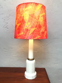 Large Antique Heiberg Ceramic Electrified Oil Table Lamp