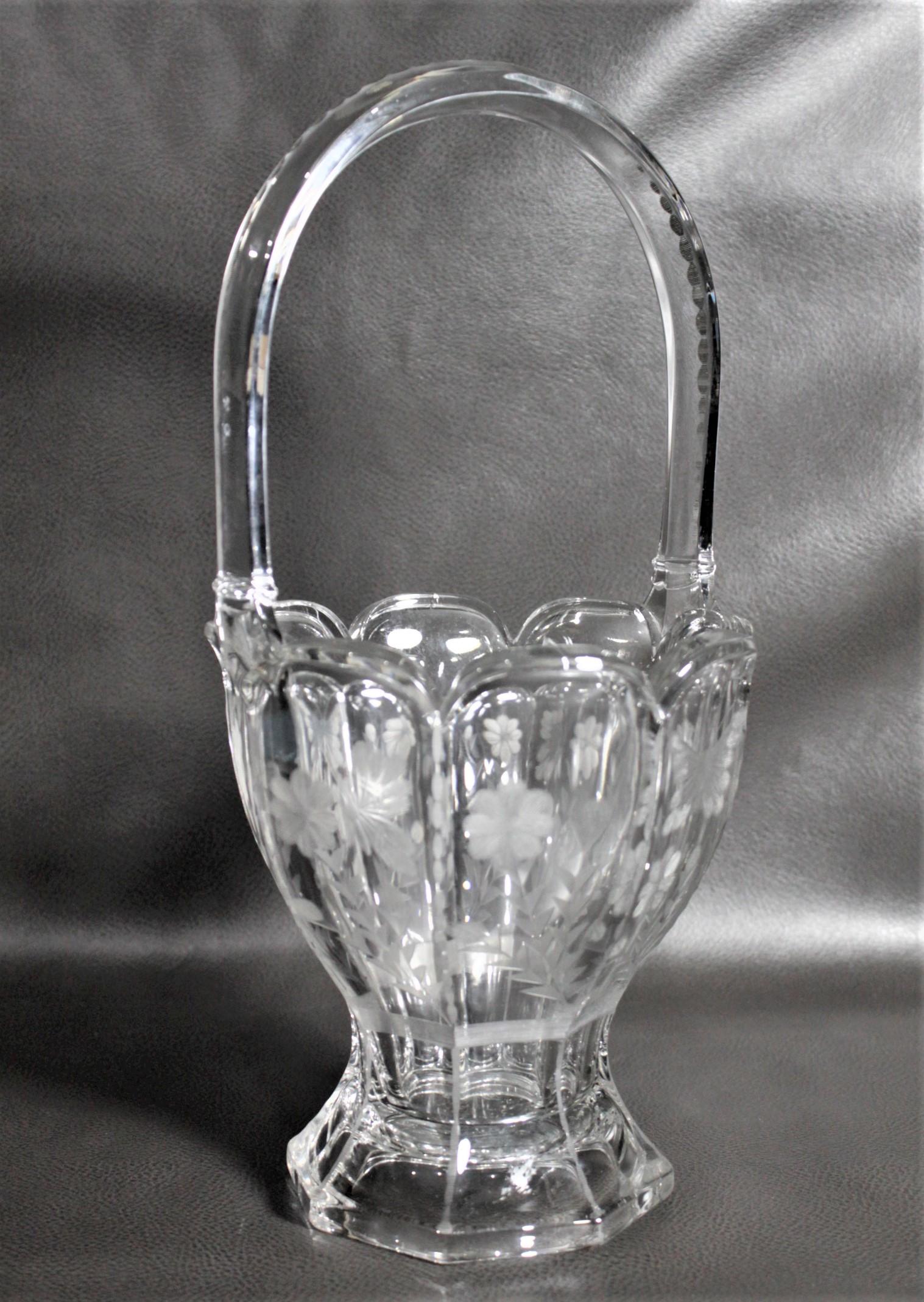 glass basket vase