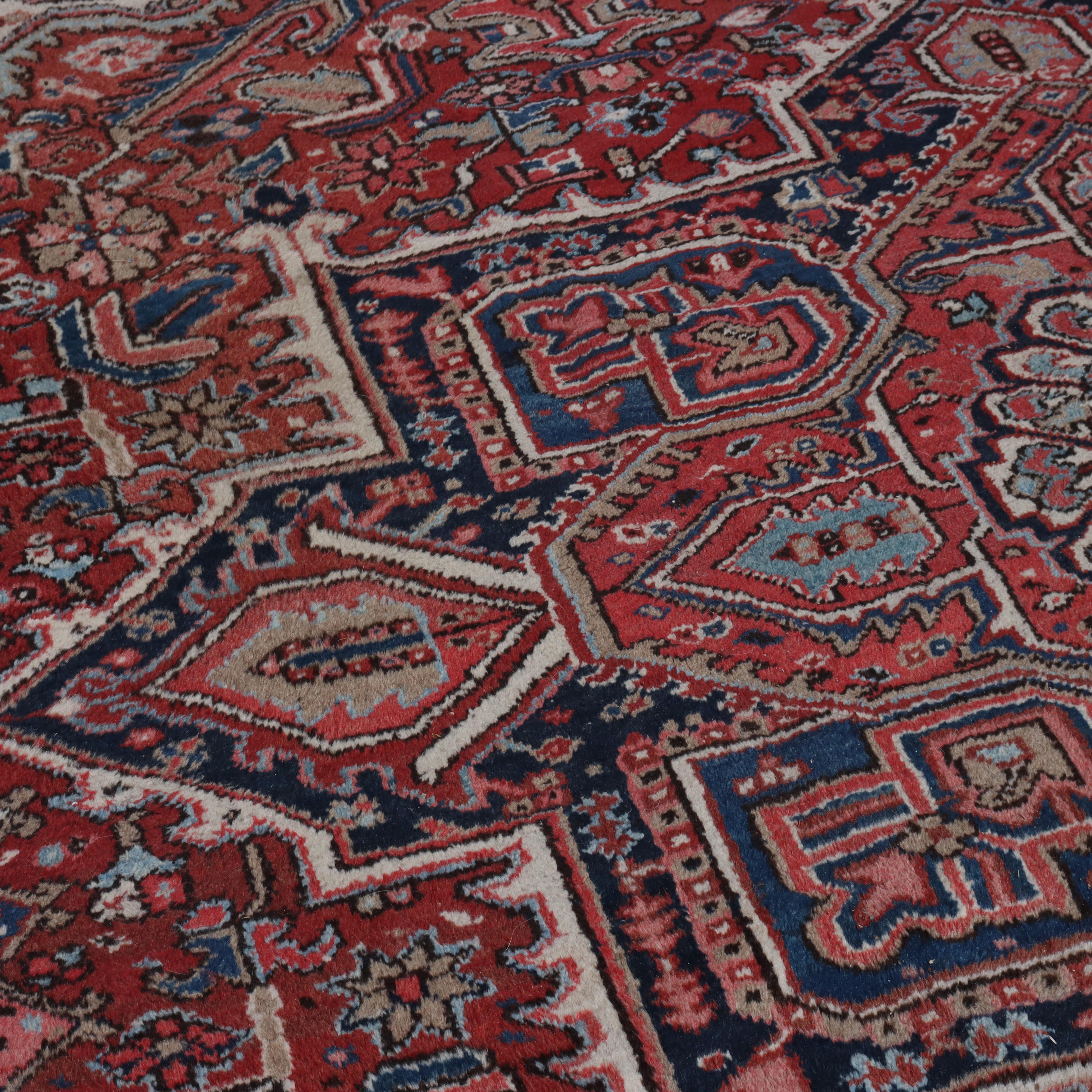 Grand tapis oriental ancien Heriz Persan C1920 en vente 8