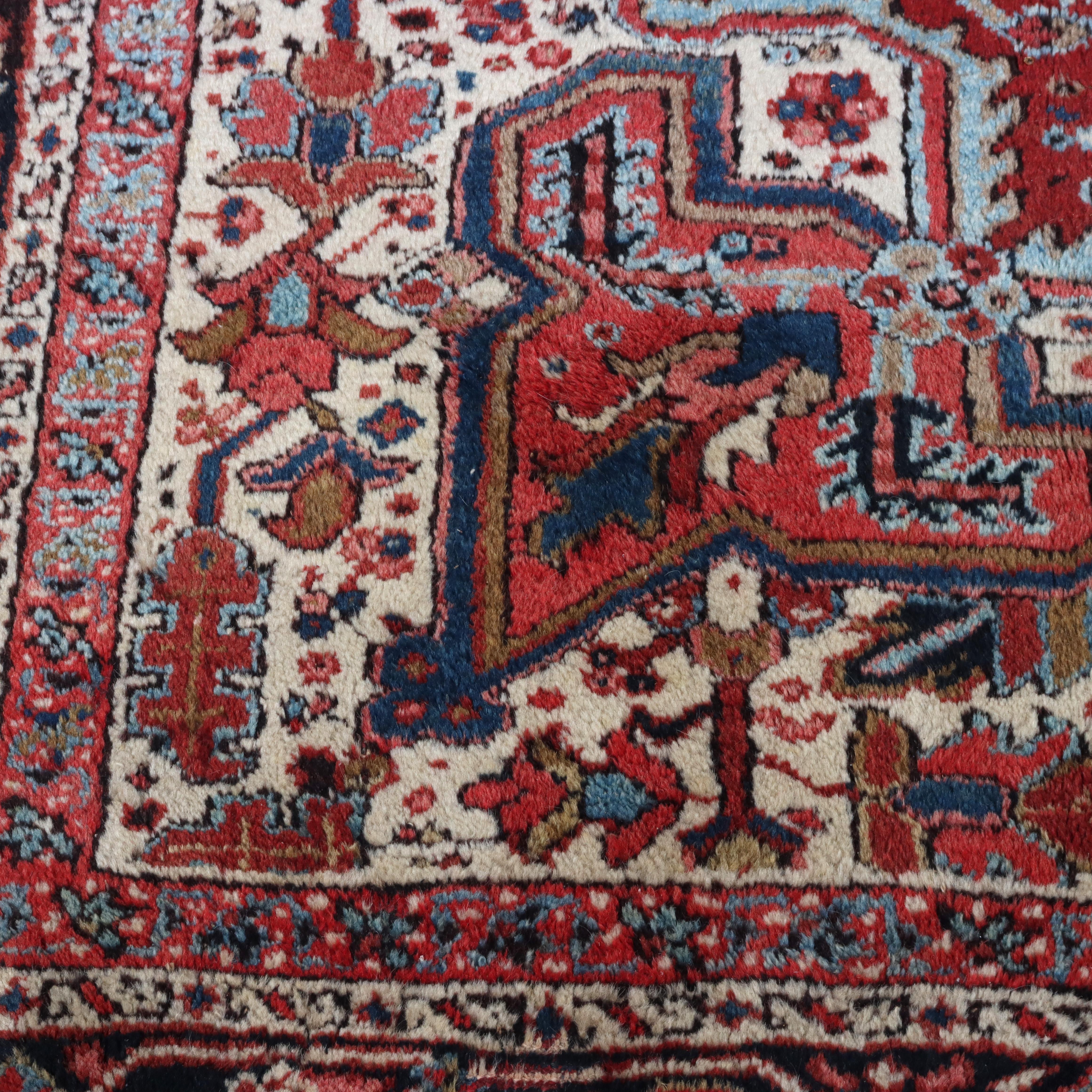 Grand tapis oriental ancien Heriz Persan C1920 en vente 2