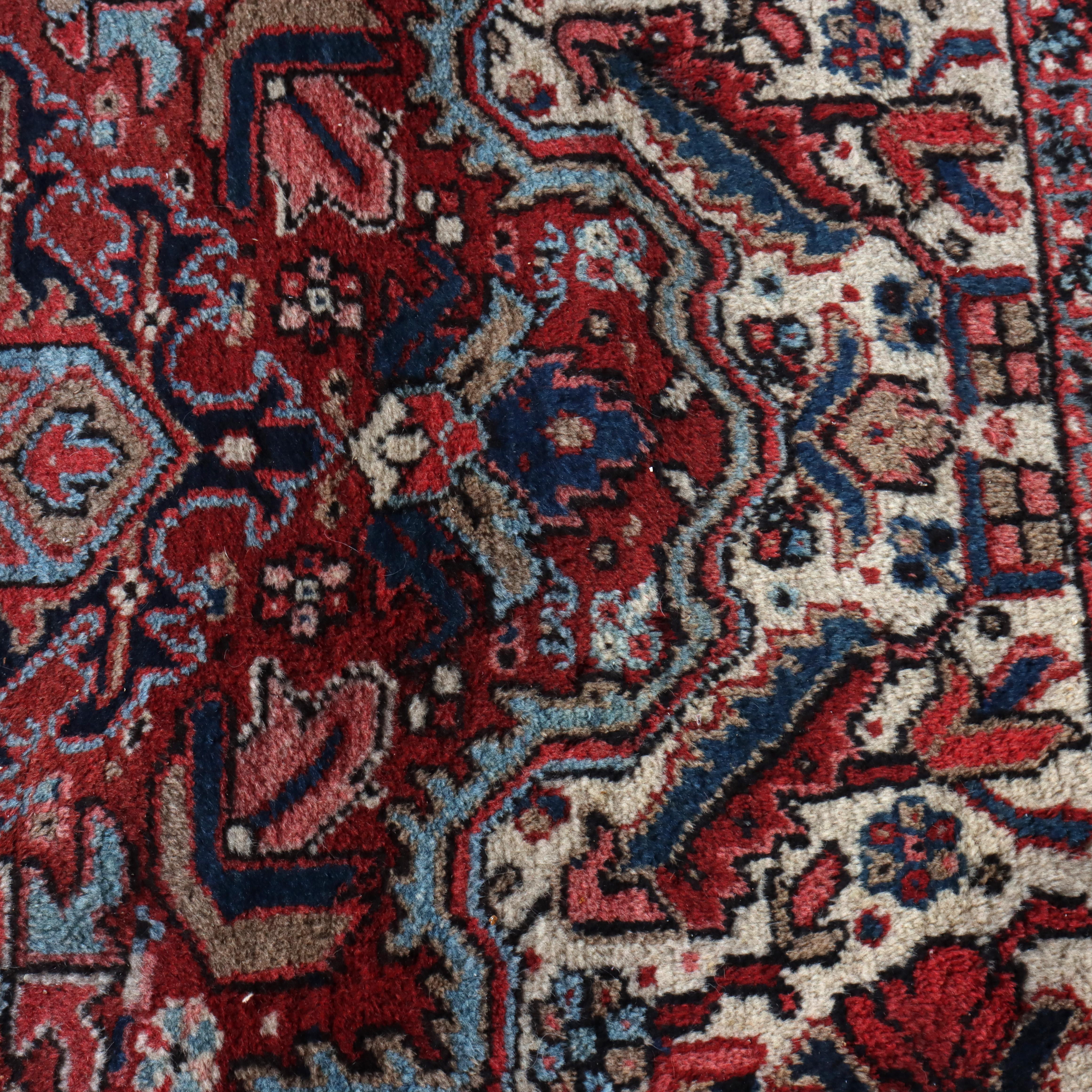 Grand tapis oriental ancien Heriz Persan C1920 en vente 4