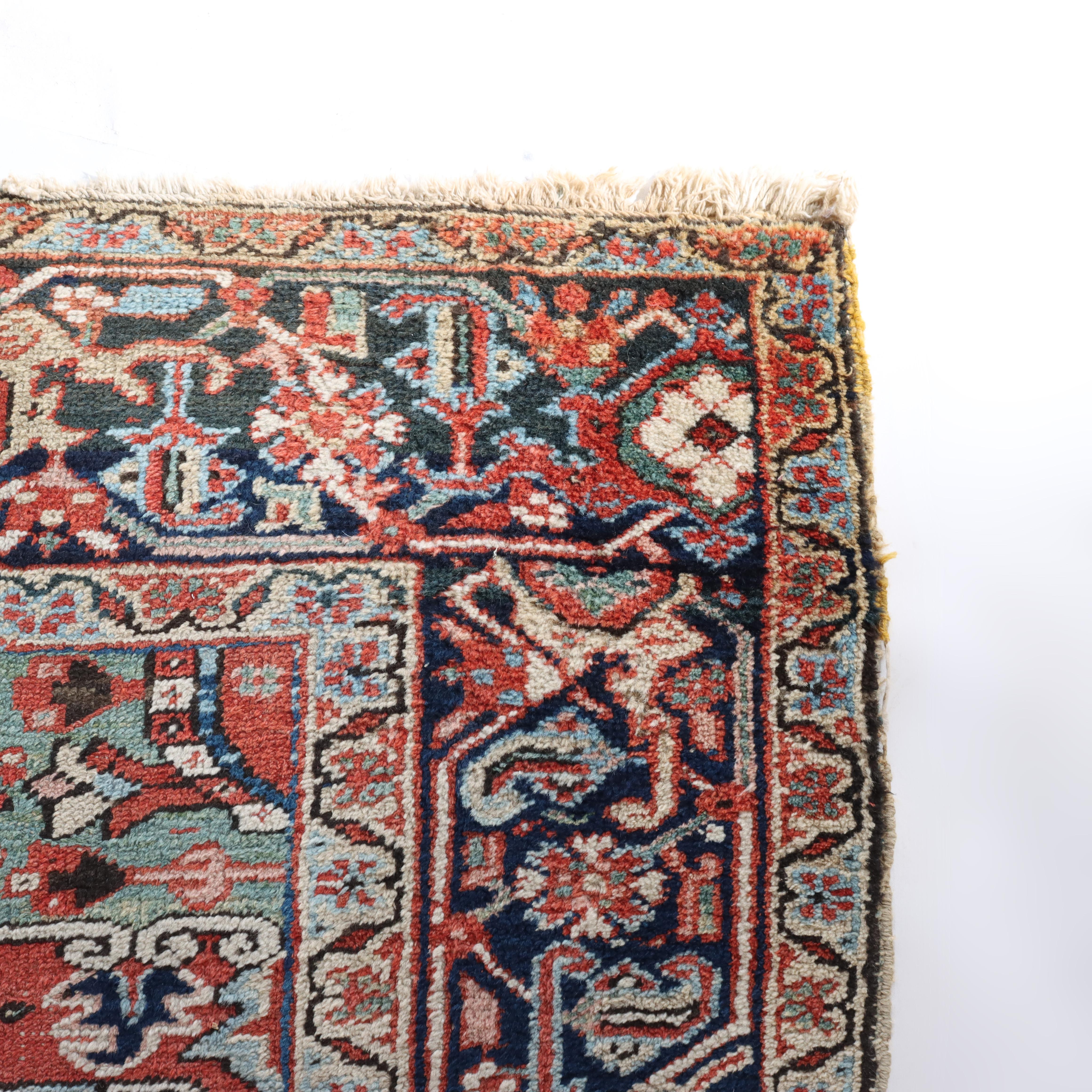 Grand Tapis Oriental Persan Heriz ancien non signé C1920 en vente 7