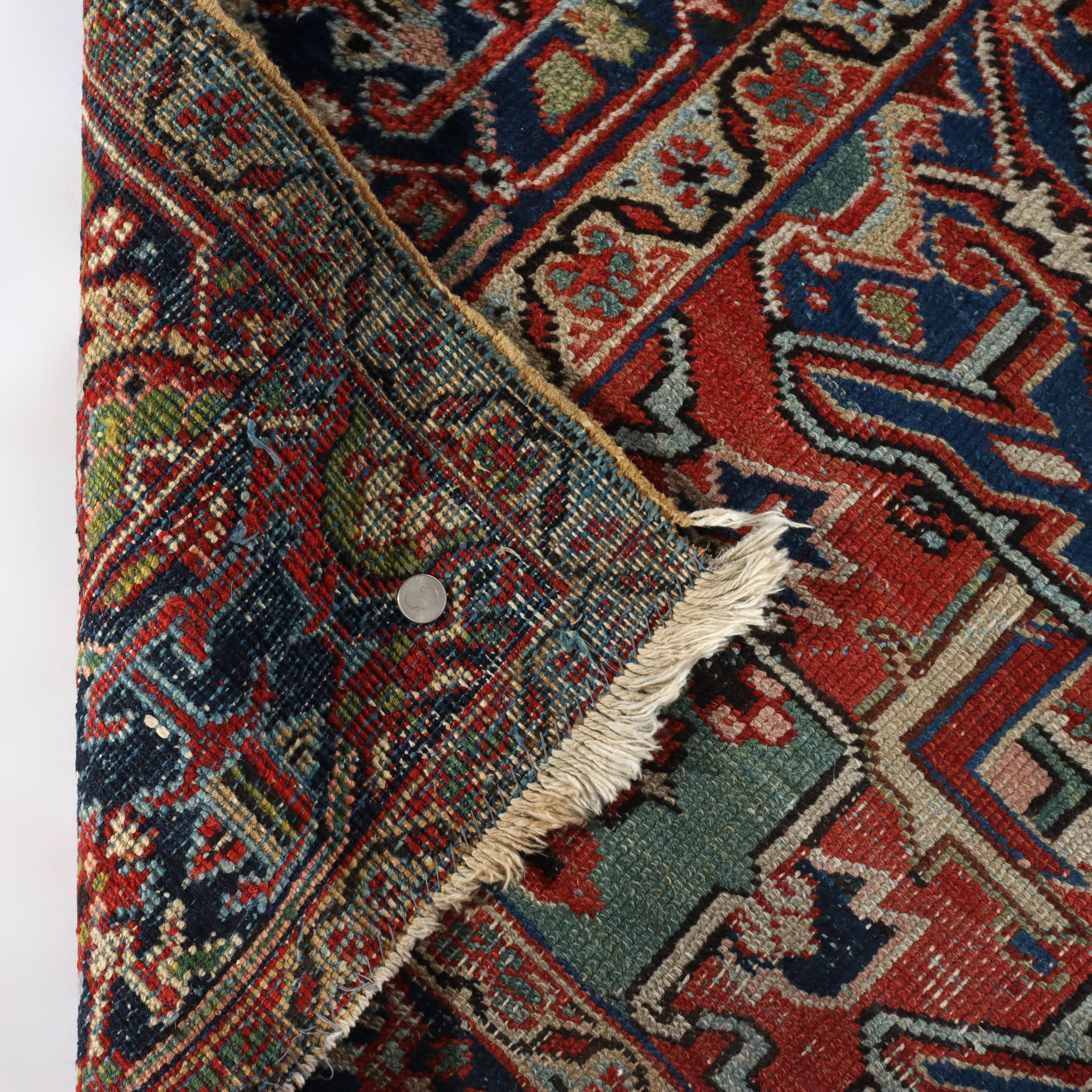 Grand Tapis Oriental Persan Heriz ancien non signé C1920 en vente 8