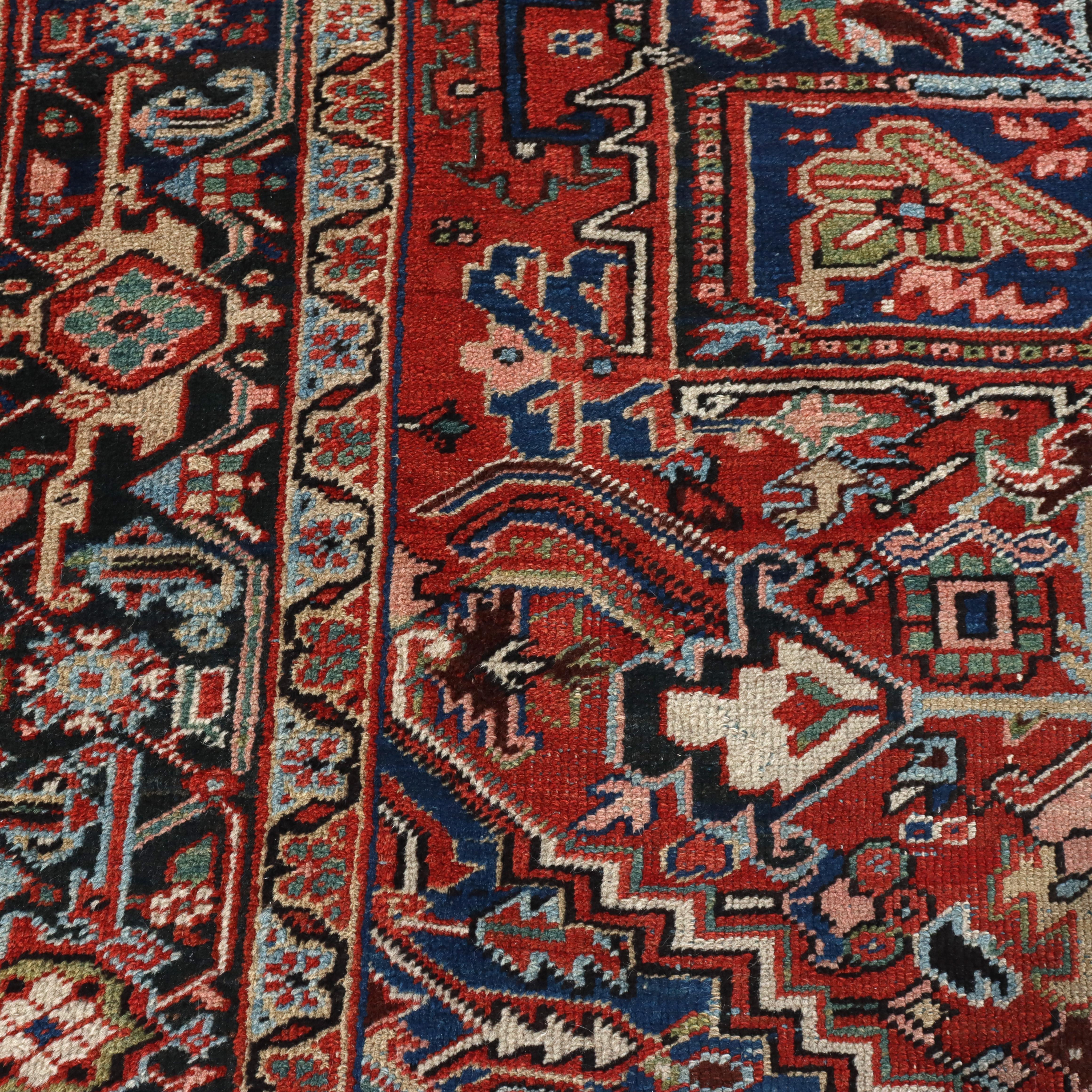Grand Tapis Oriental Persan Heriz ancien non signé C1920 en vente 2