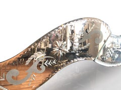 Large Antique Horizontal Venetian Mirror