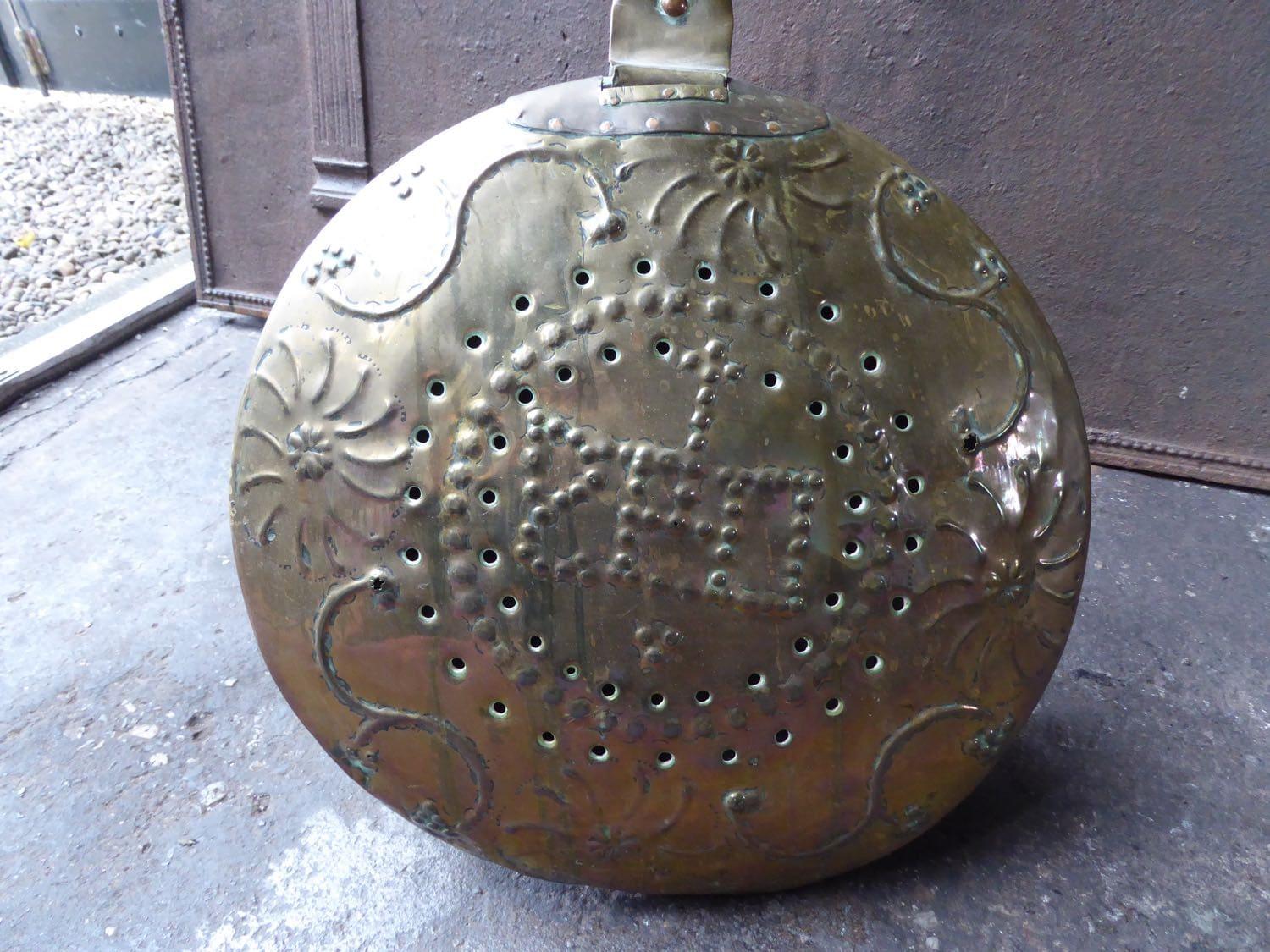 Dutch Large Antique Hot Water Bottle  Bed Pan For Sale