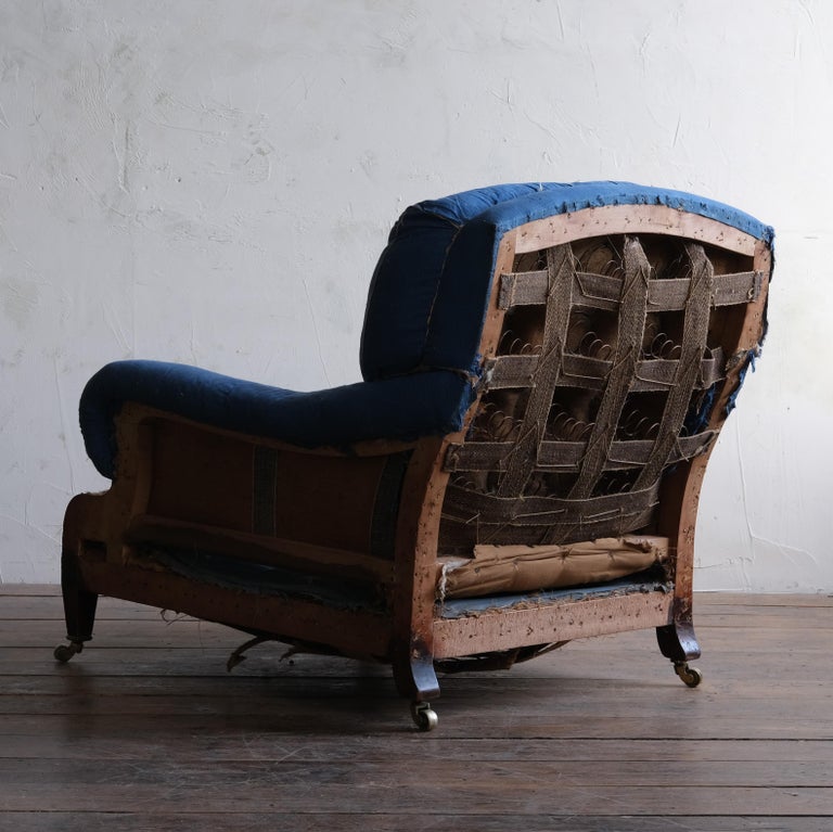 Large Antique Howard style 'Grafton' armchair For Sale at 1stDibs