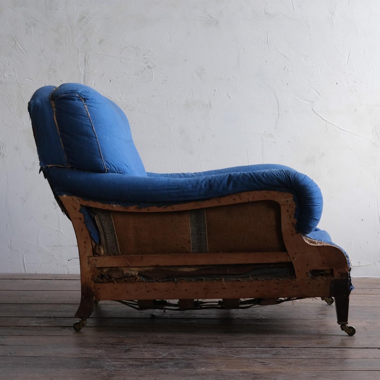 Large Antique Howard style 'Grafton' armchair For Sale at 1stDibs