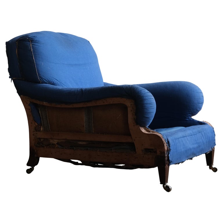Large Antique Howard style 'Grafton' armchair For Sale at 1stDibs