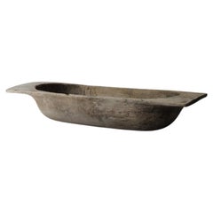Large Antique Hungarian Dough Bowl – Hand-Carved Bowl, Early 1900s