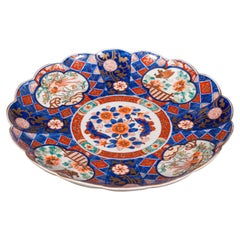Grande piatto da esposizione di frutta Imari antico, giapponese, piatto in ceramica, vittoriano