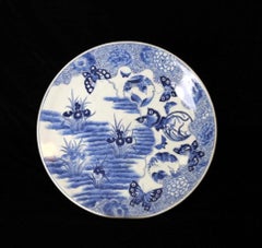 Large Antique Imari Porcelain Plate with Shishi and Botan Motifs, Late Edo–Meiji