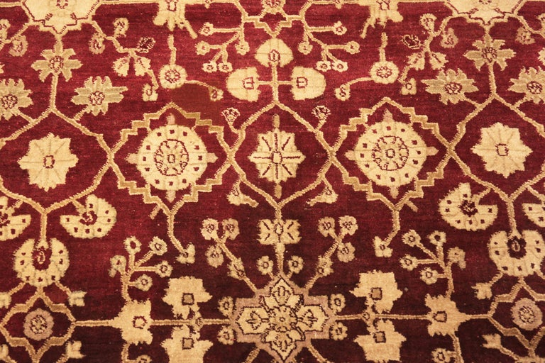 Large Antique Indian Agra Rug. 13 ft 8 in x 16 ft 4 in For Sale at 1stDibs