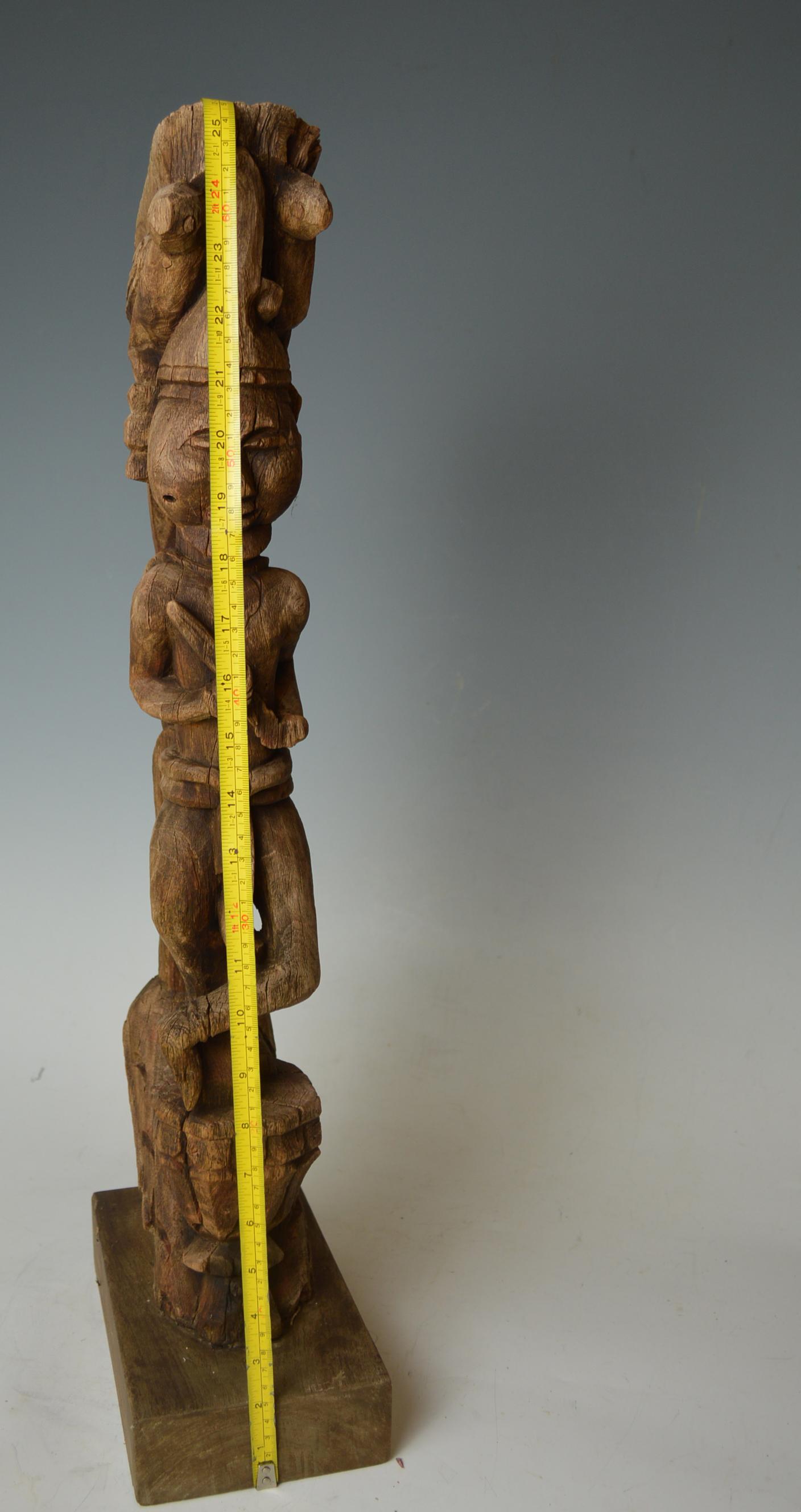 Large Antique Indo Burmese Carved Bracket Figure, 18th Century For Sale 2