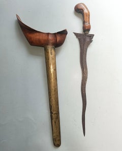 Large Antique Indonesian Kris Dagger – Ethnographic collectible weapons