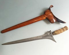 Large Antique Indonesian Kris Dagger – Ethnographic collectible weapons