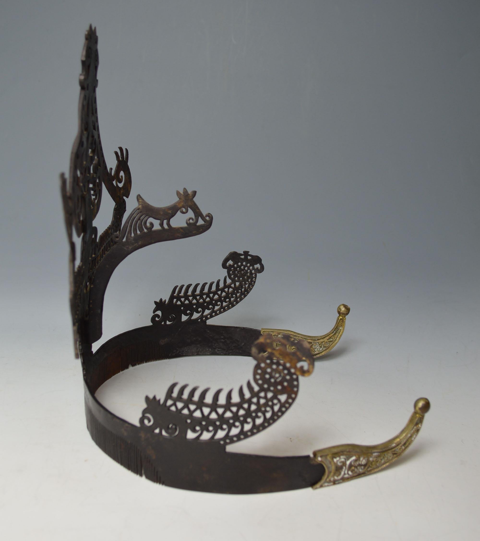 Tortoise Shell Large Antique Indonesian Sumba Tribal Headdress Wedding Comb Oriental Asian Art