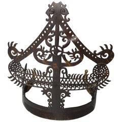 Large Antique Indonesian Sumba Tribal Headdress Wedding Comb Oriental Asian Art